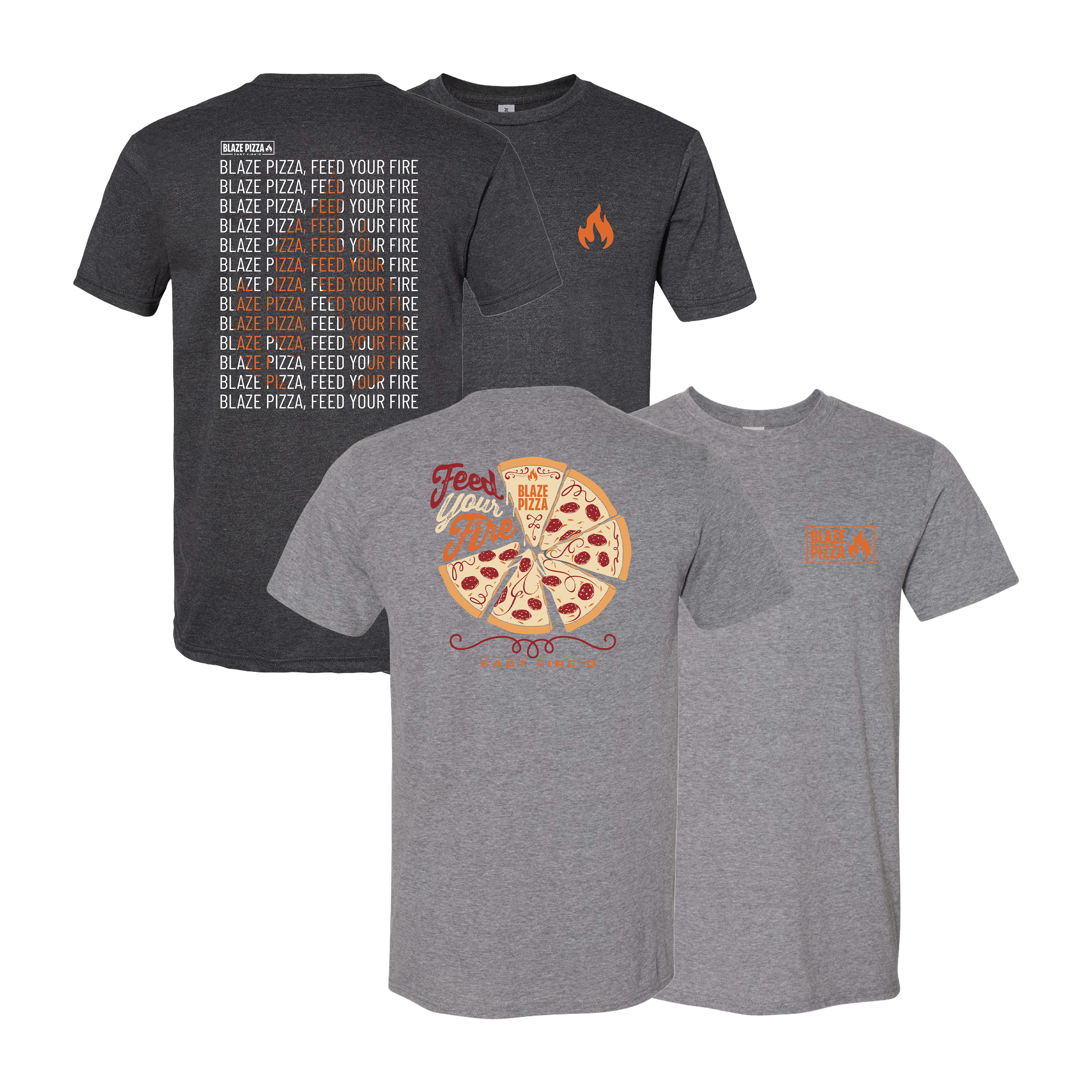 Uniform Word Stack Tee + Uniform Pizza Tee - 2-Pack