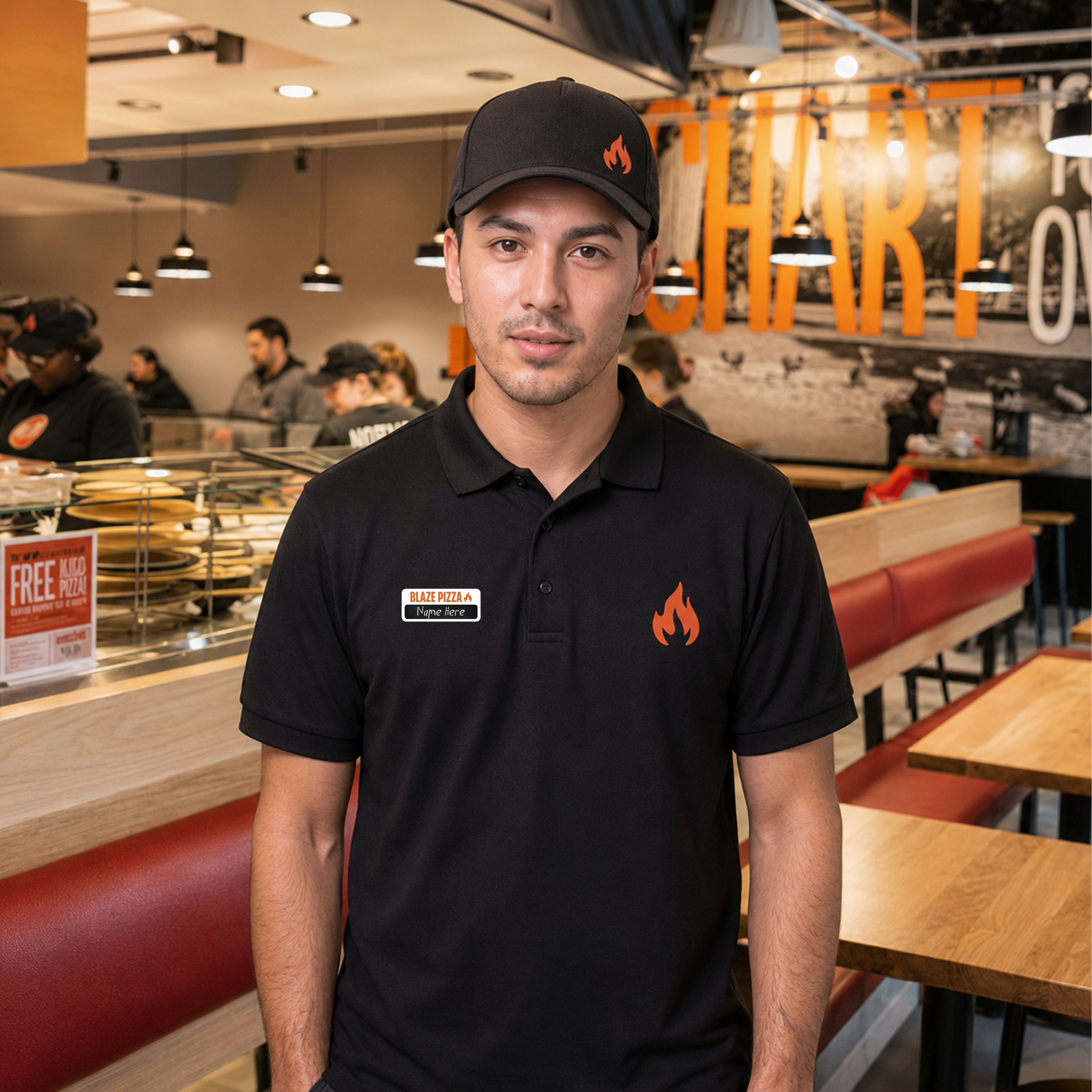 Blaze Pizza Uniform Blackboard Name Tag (10pk)