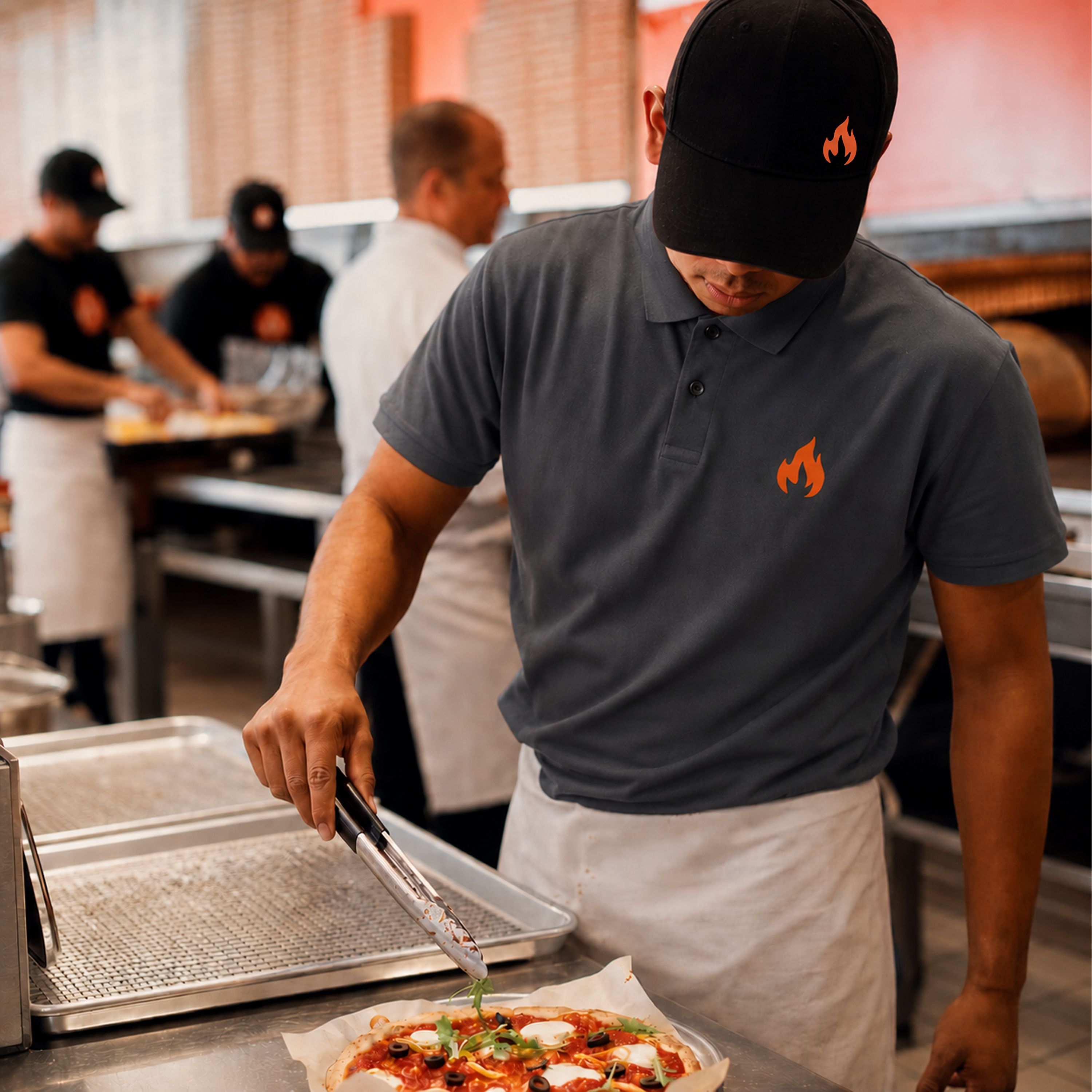Blaze Pizza Men's Uniform Core Performance Polo - Grey
