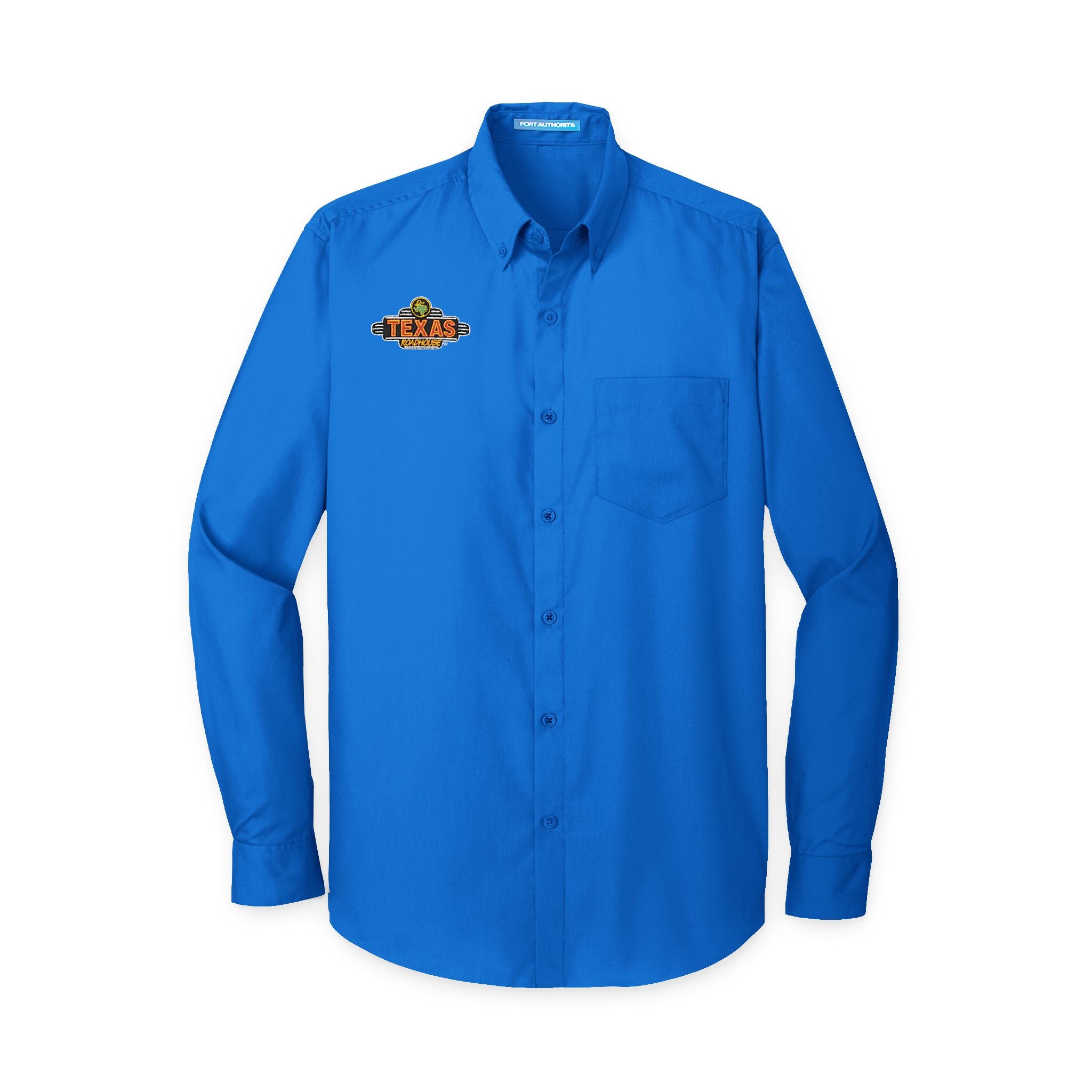 Texas Roadhouse Men's Port Authority Long Sleeve Carefree Poplin Shirt
