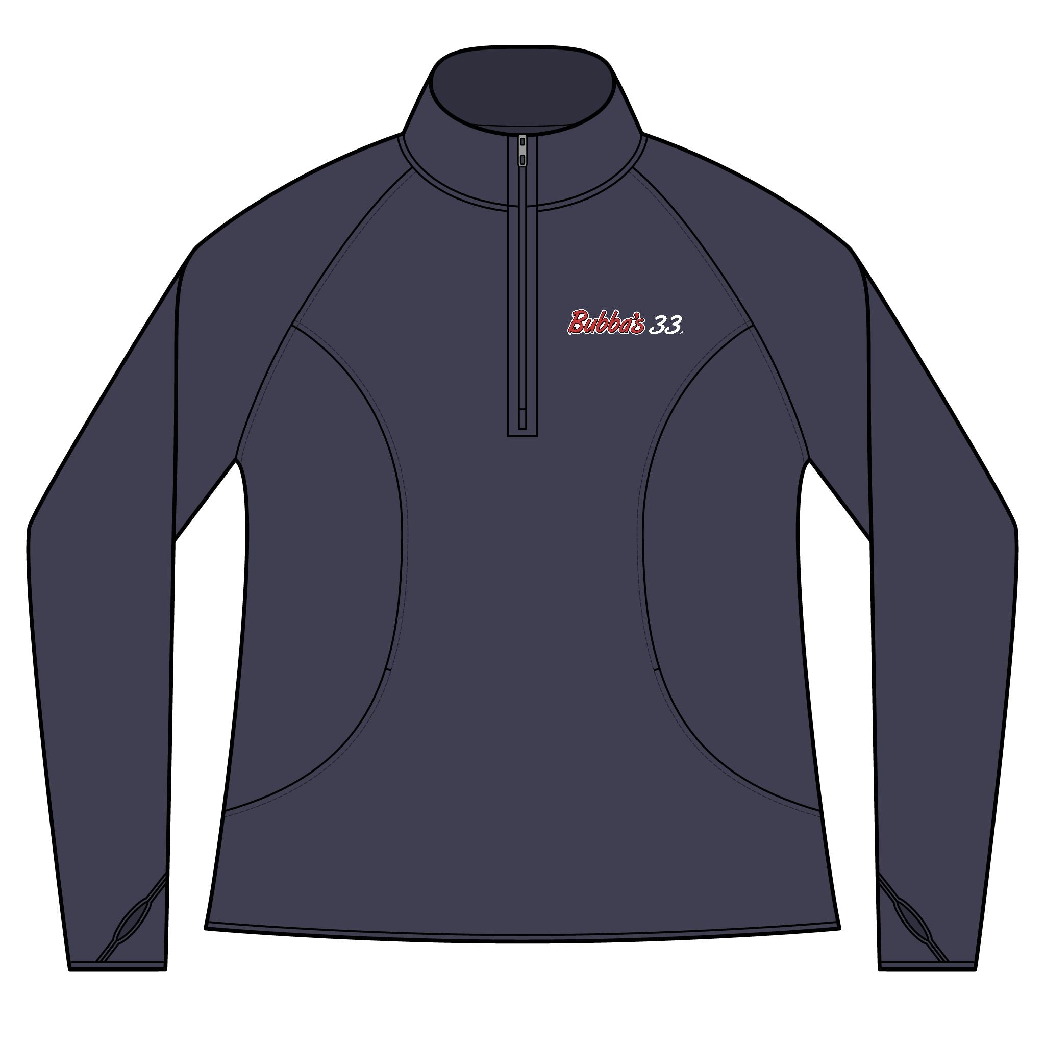 Bubba's 33 Women's Sport-Tek Sport-Wick Stretch 1/4-Zip Pullover