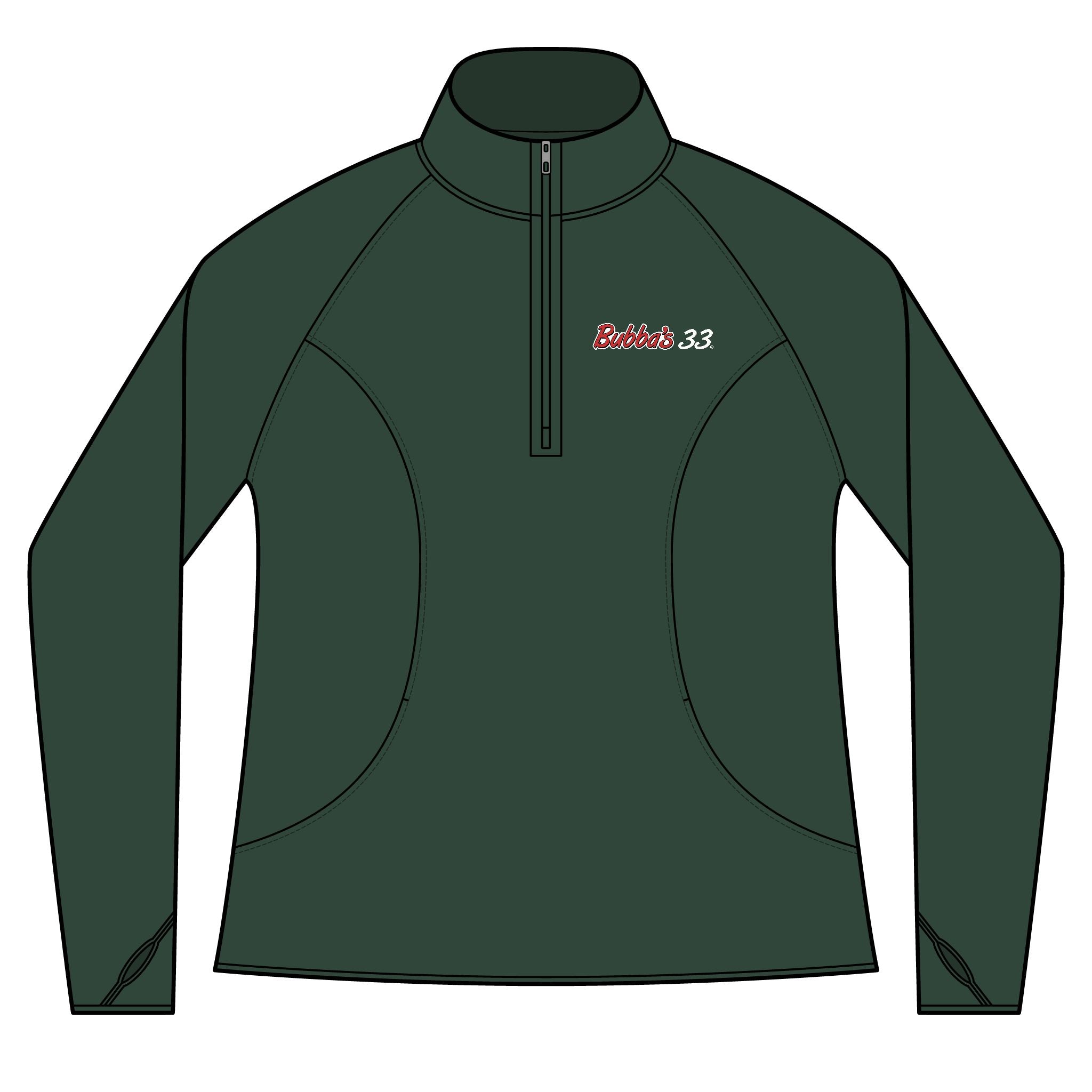 Bubba's 33 Women's Sport-Tek Sport-Wick Stretch 1/4-Zip Pullover