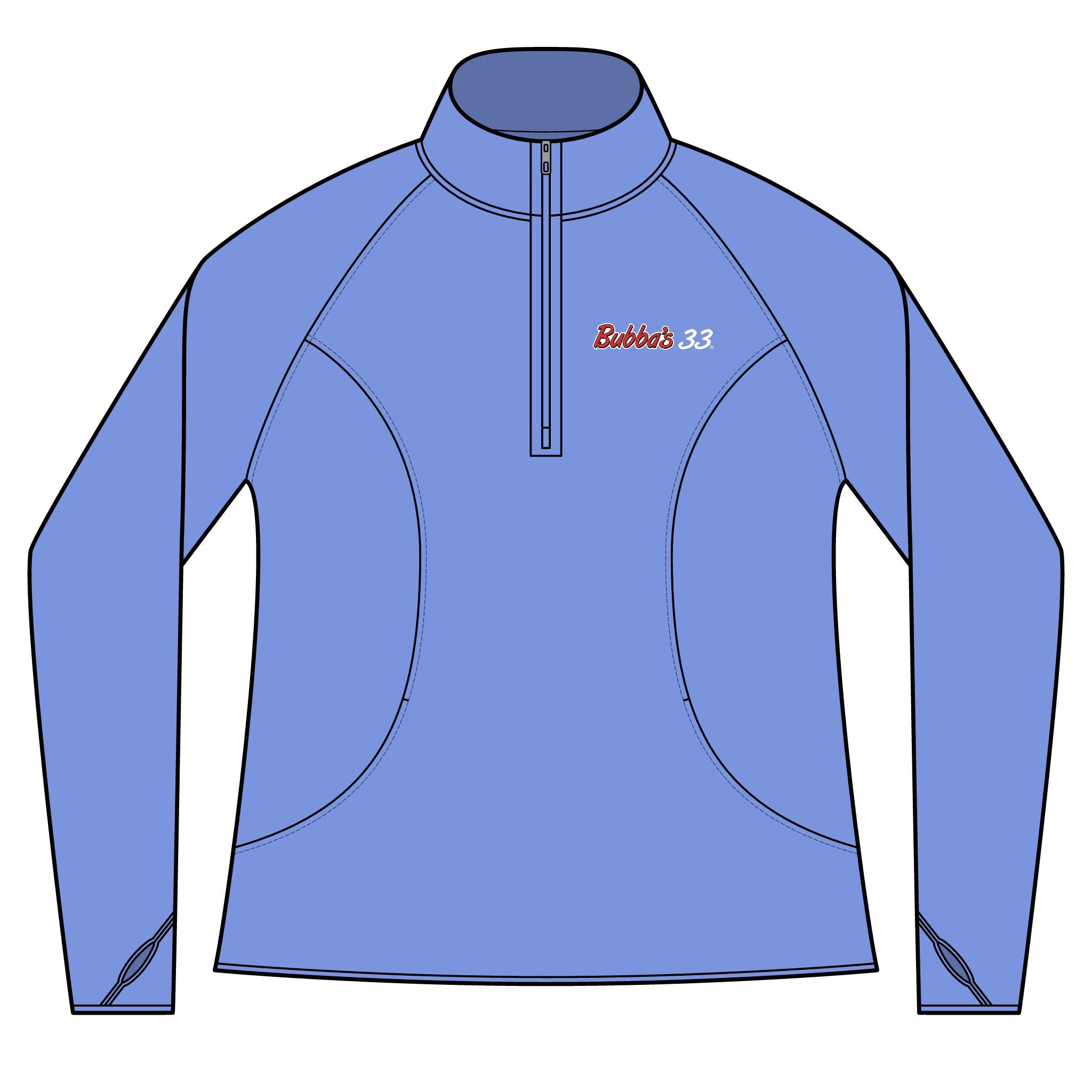 Bubba's 33 Women's Sport-Tek Sport-Wick Stretch 1/4-Zip Pullover
