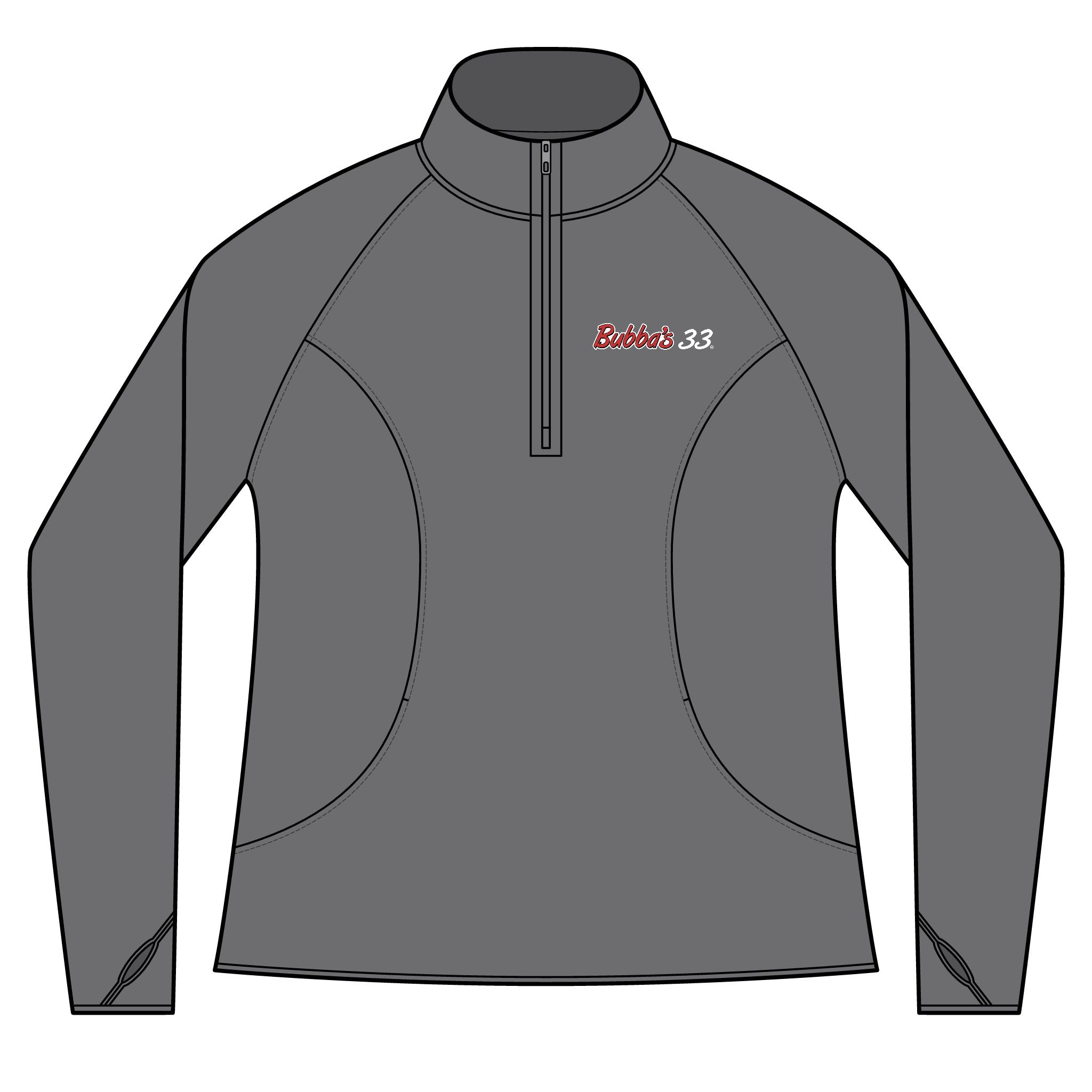 Bubba's 33 Women's Sport-Tek Sport-Wick Stretch 1/4-Zip Pullover