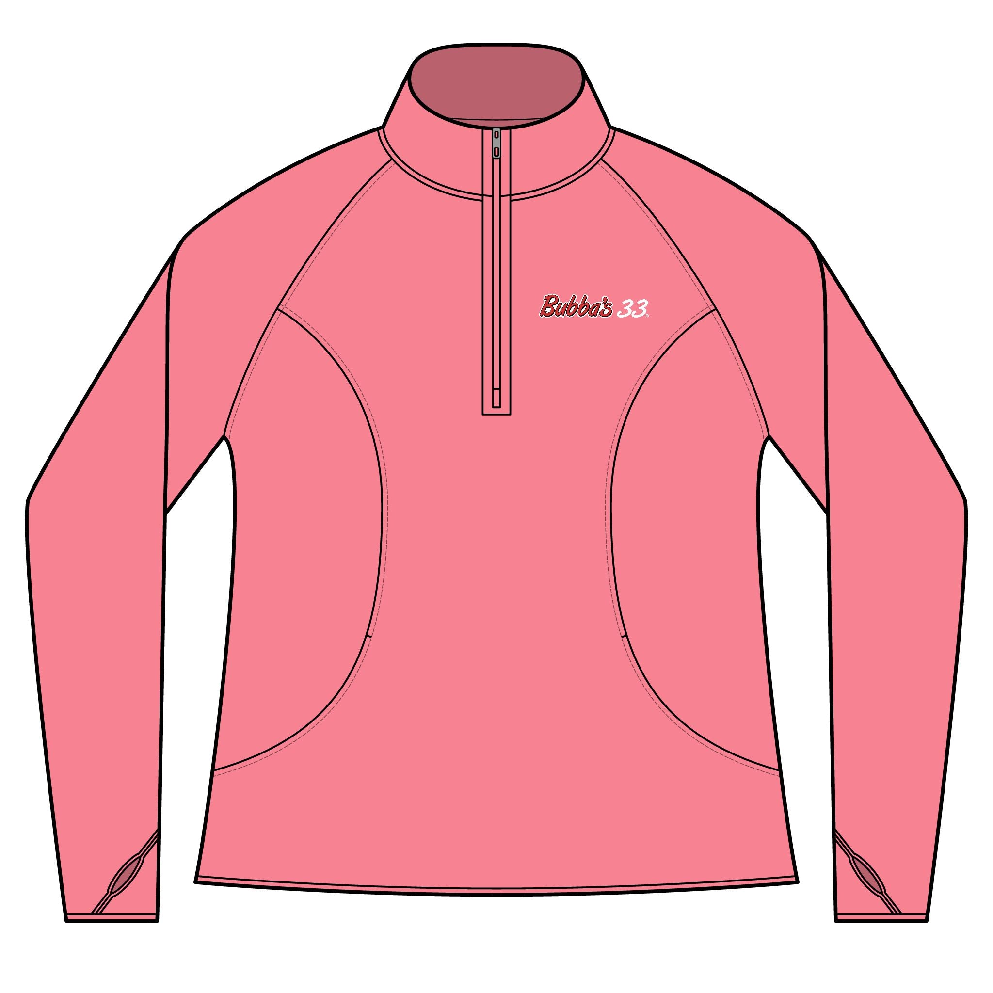 Bubba's 33 Women's Sport-Tek Sport-Wick Stretch 1/4-Zip Pullover