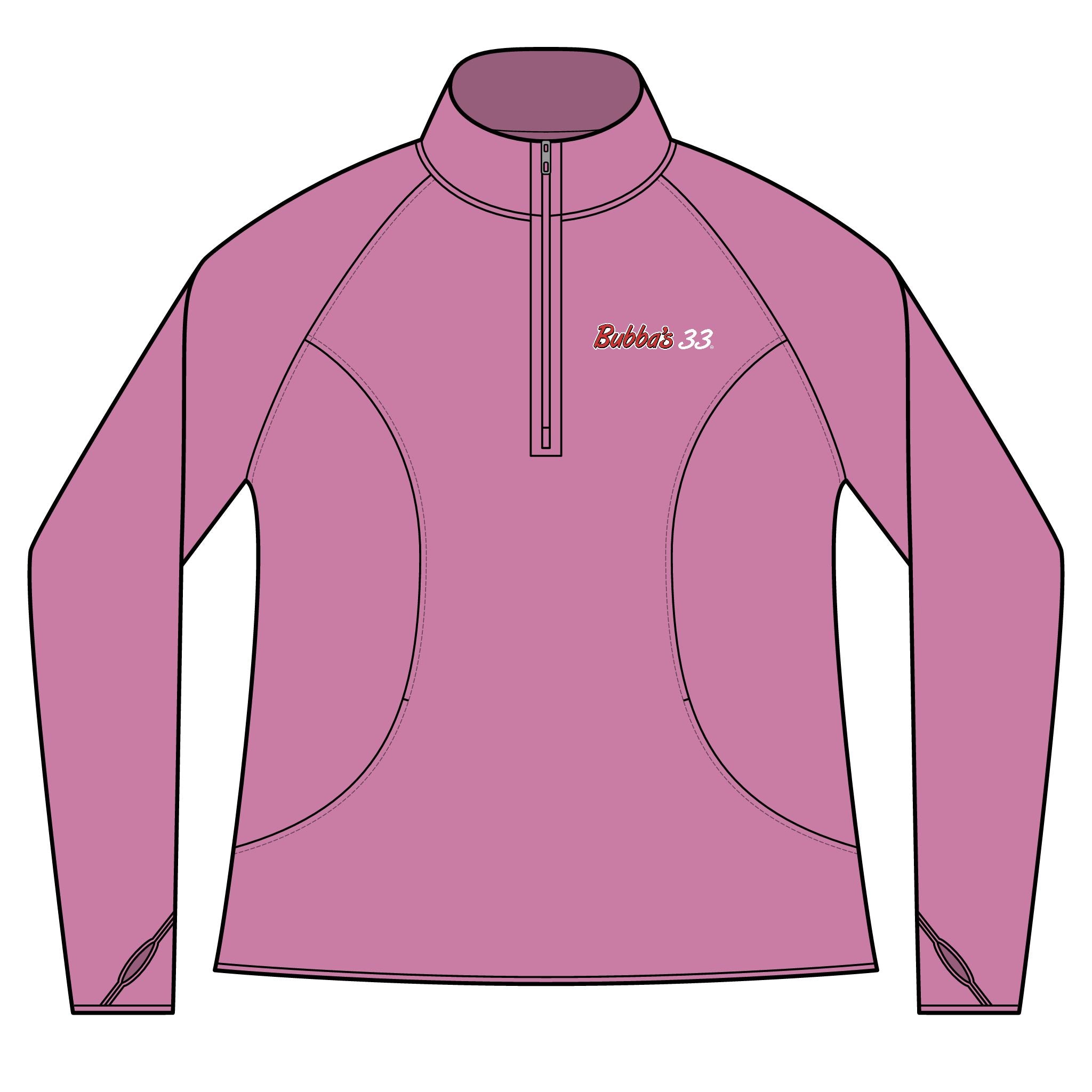 Bubba's 33 Women's Sport-Tek Sport-Wick Stretch 1/4-Zip Pullover