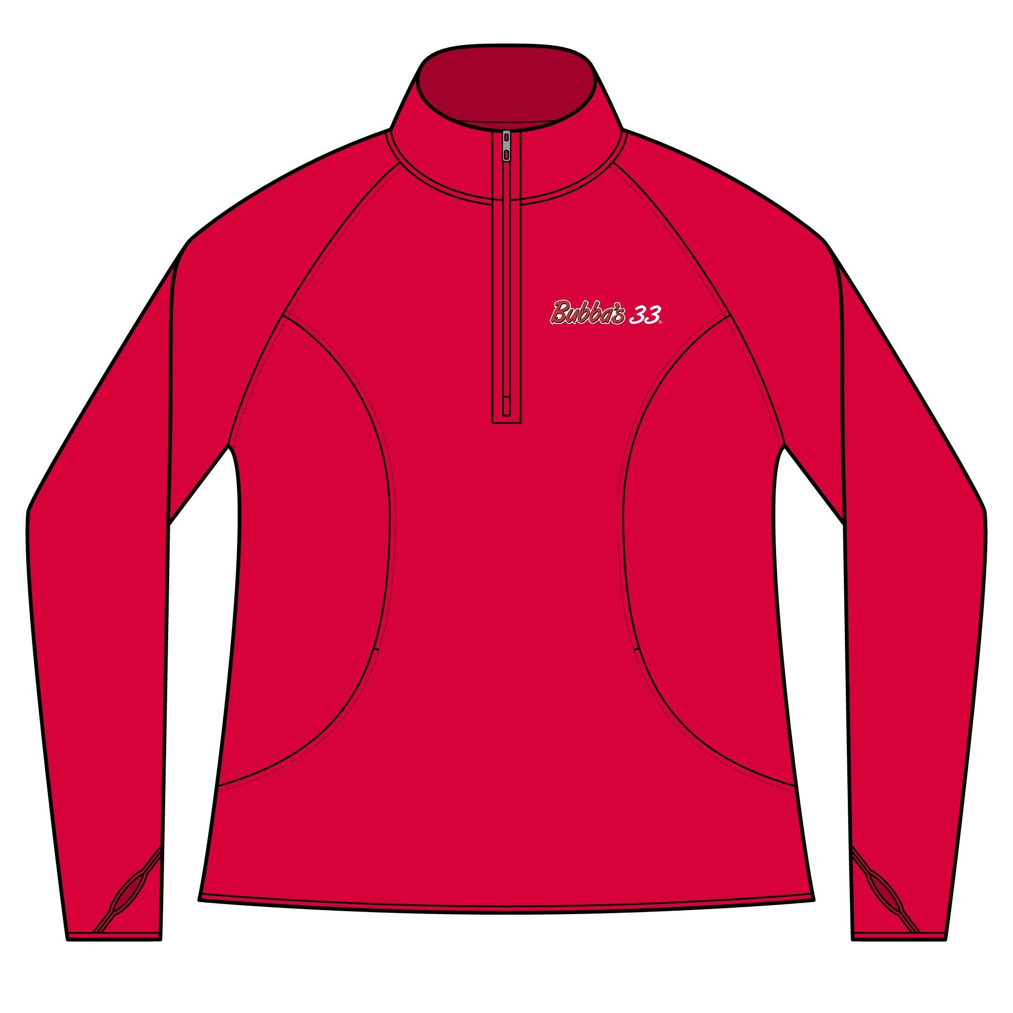 Bubba's 33 Women's Sport-Tek Sport-Wick Stretch 1/4-Zip Pullover