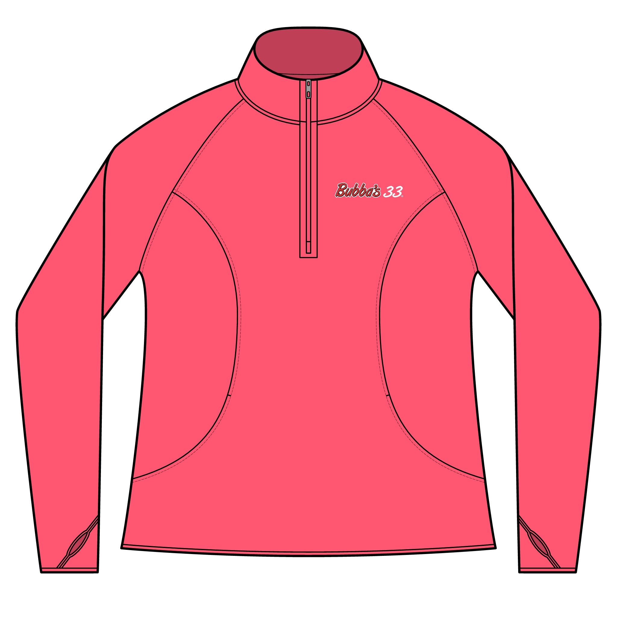 Bubba's 33 Women's Sport-Tek Sport-Wick Stretch 1/4-Zip Pullover