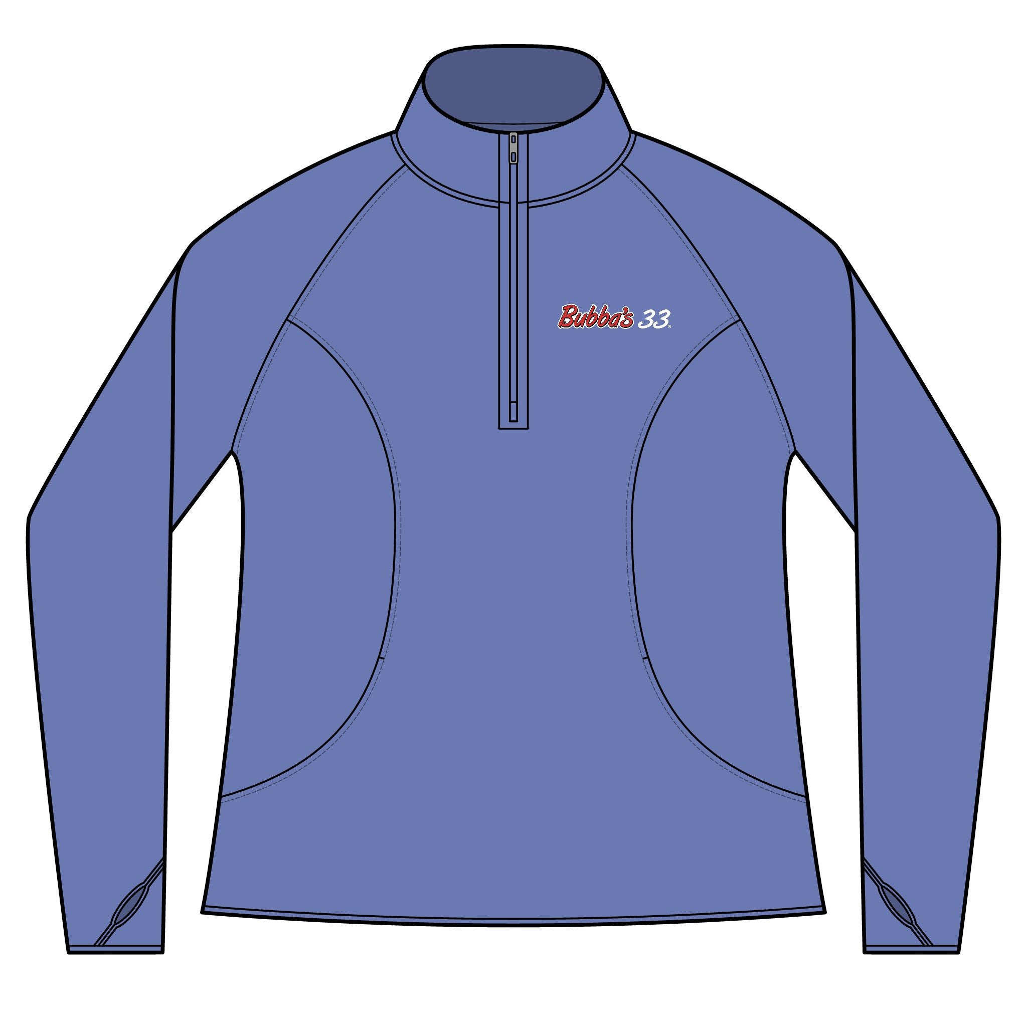Bubba's 33 Women's Sport-Tek Sport-Wick Stretch 1/4-Zip Pullover