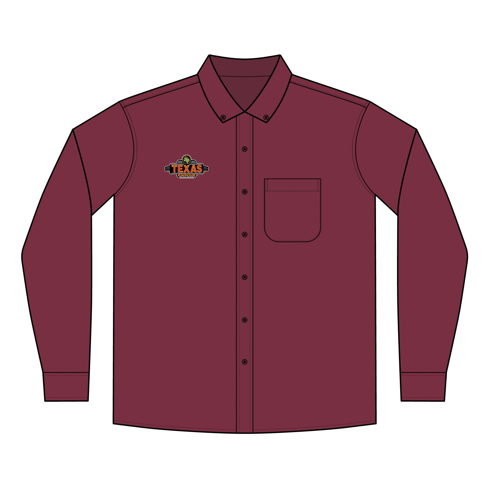 Texas Roadhouse Men's Port Authority Long Sleeve SuperPro React Shirt