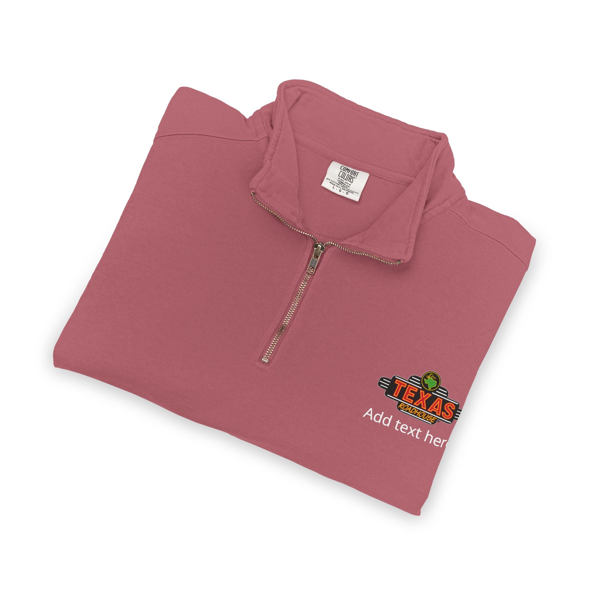 Texas Roadhouse Comfort Colors 1/4 Zip Sweatshirt