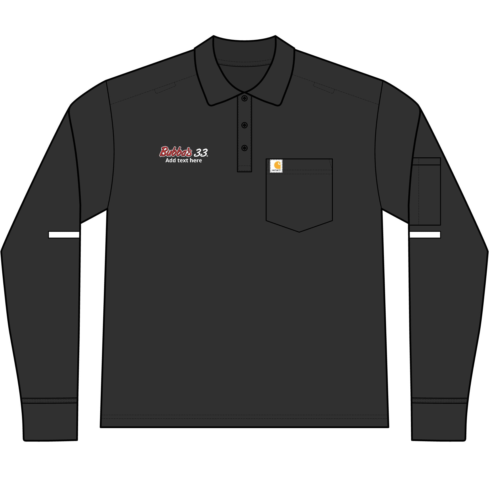 Bubba's 33 Carhartt Rugged Flex Men's Heavyweight Long Sleeve Polo