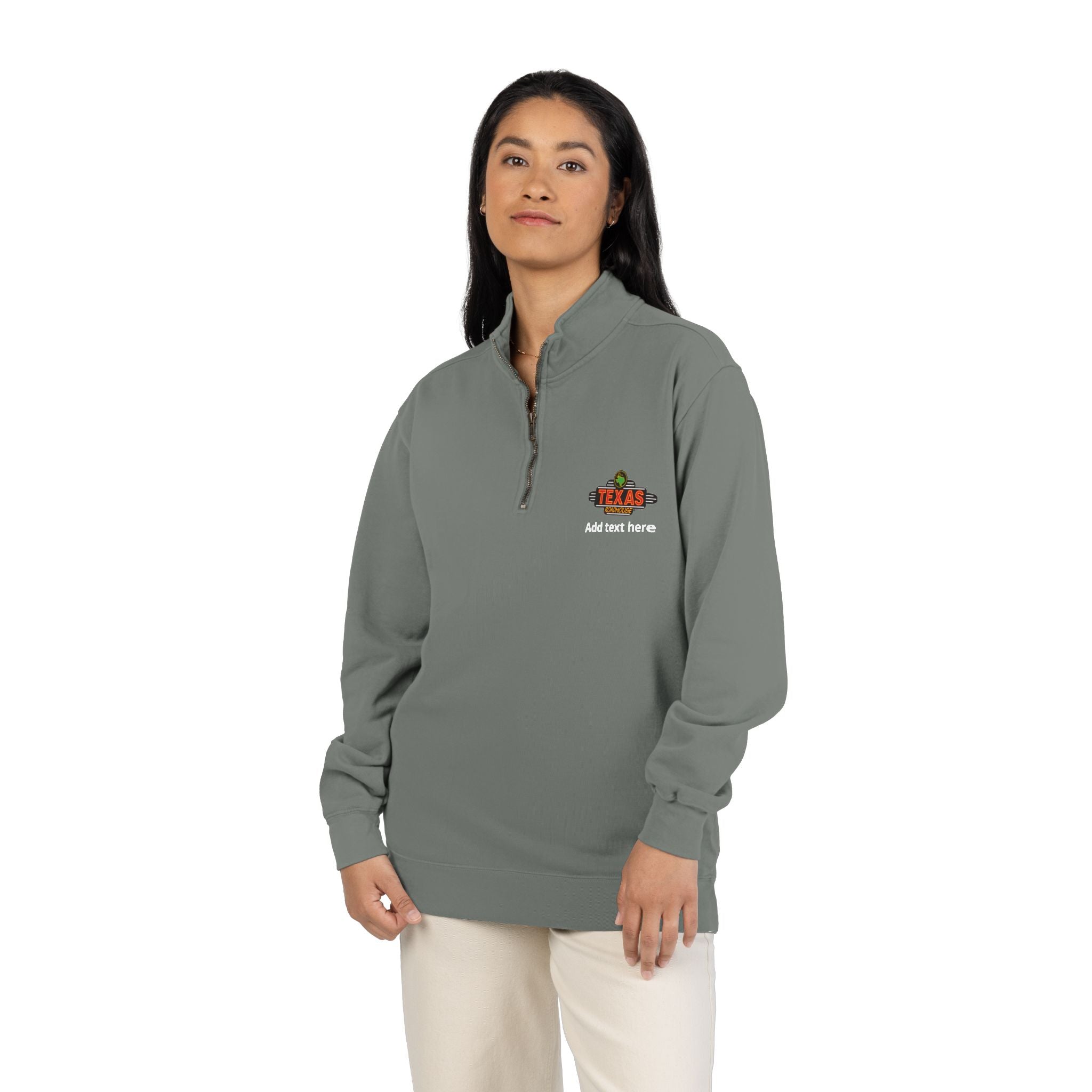 Texas Roadhouse Comfort Colors 1/4 Zip Sweatshirt