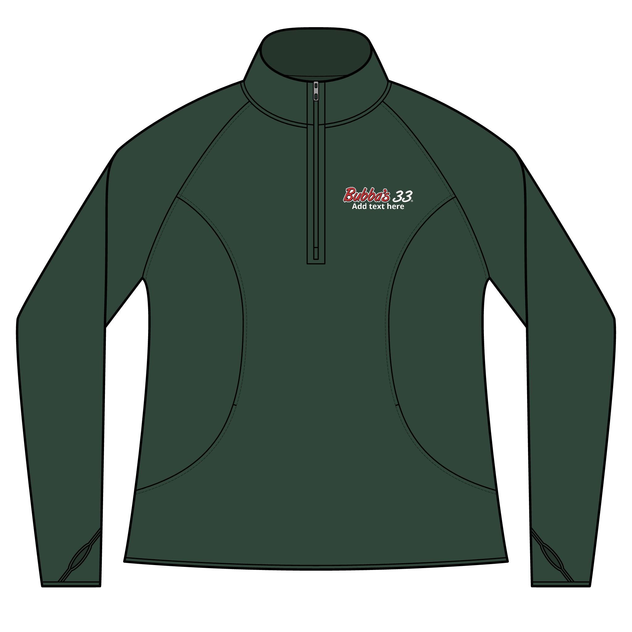 Bubba's 33 Women's Sport-Tek Sport-Wick Stretch 1/4-Zip Pullover
