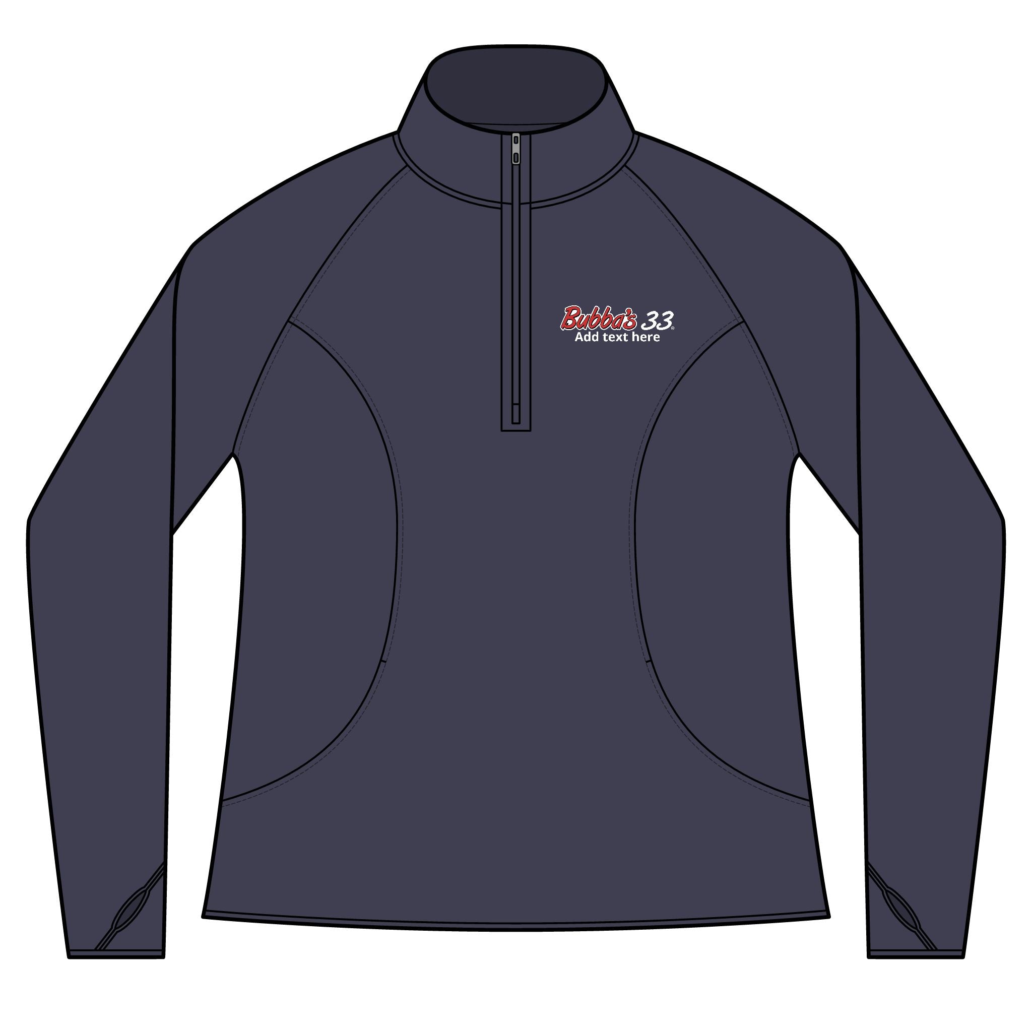 Bubba's 33 Women's Sport-Tek Sport-Wick Stretch 1/4-Zip Pullover