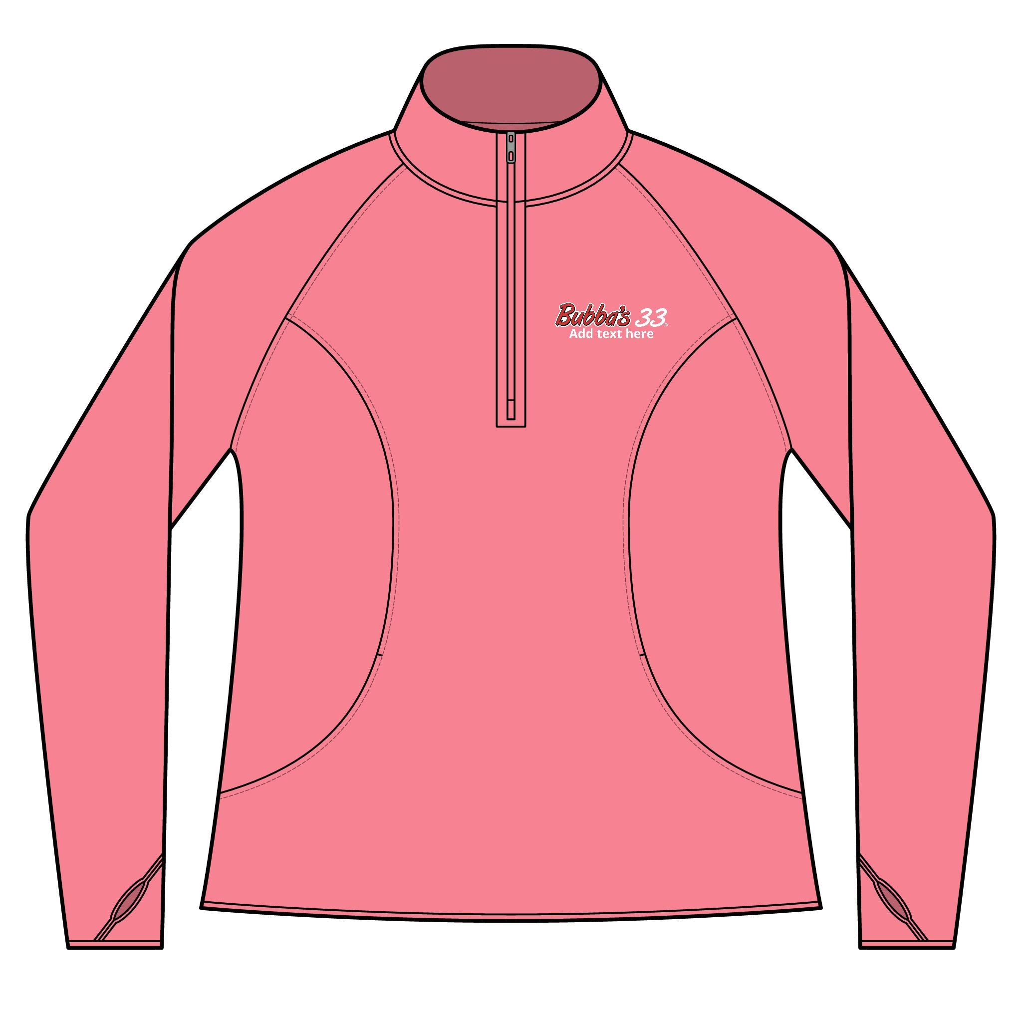 Bubba's 33 Women's Sport-Tek Sport-Wick Stretch 1/4-Zip Pullover