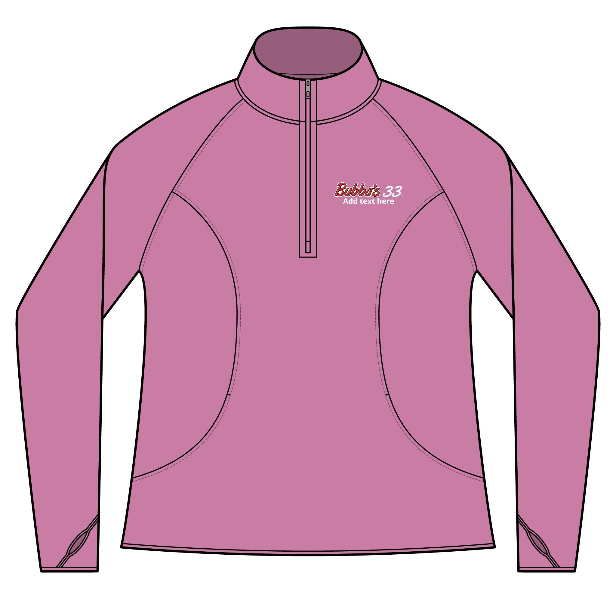 Bubba's 33 Women's Sport-Tek Sport-Wick Stretch 1/4-Zip Pullover
