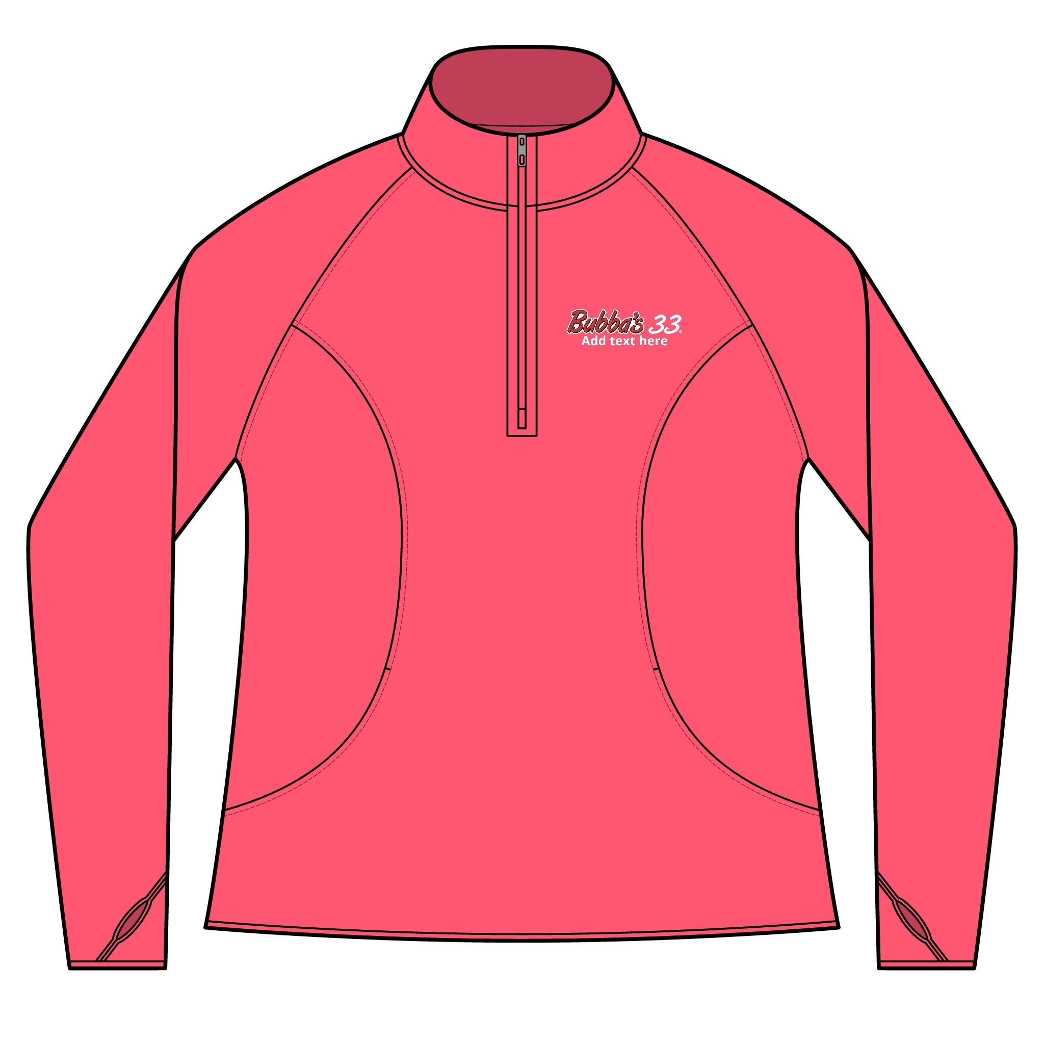 Bubba's 33 Women's Sport-Tek Sport-Wick Stretch 1/4-Zip Pullover
