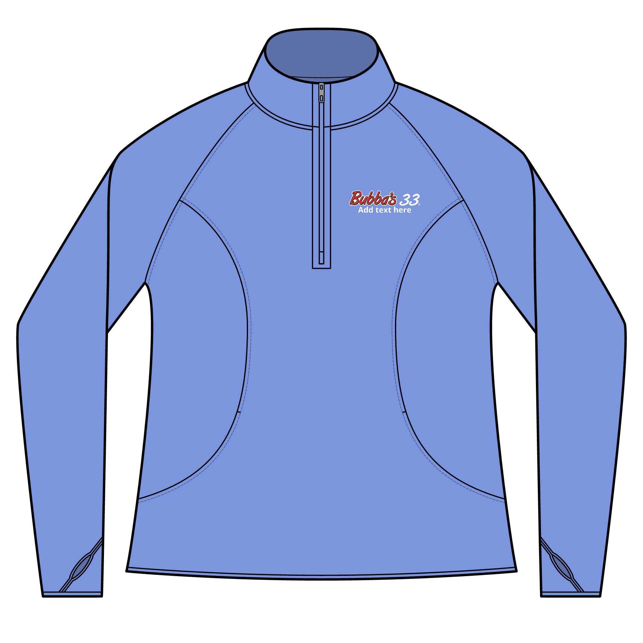 Bubba's 33 Women's Sport-Tek Sport-Wick Stretch 1/4-Zip Pullover