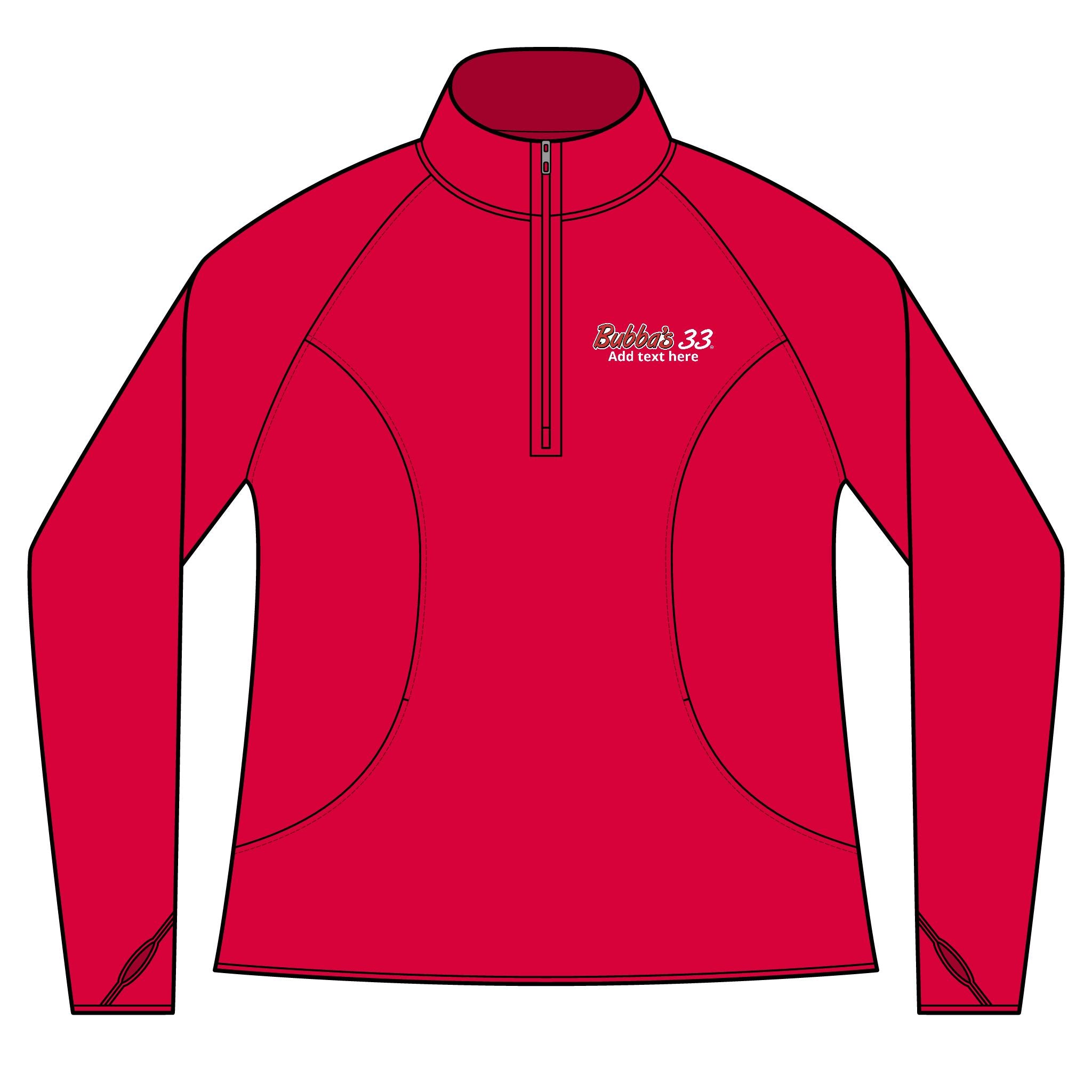 Bubba's 33 Women's Sport-Tek Sport-Wick Stretch 1/4-Zip Pullover