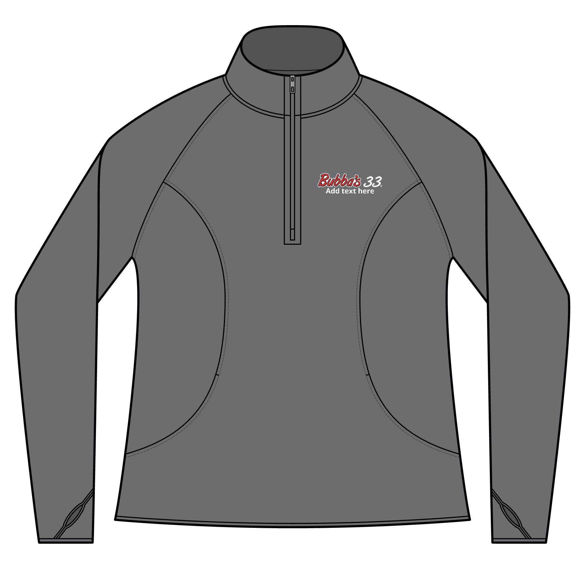 Bubba's 33 Women's Sport-Tek Sport-Wick Stretch 1/4-Zip Pullover
