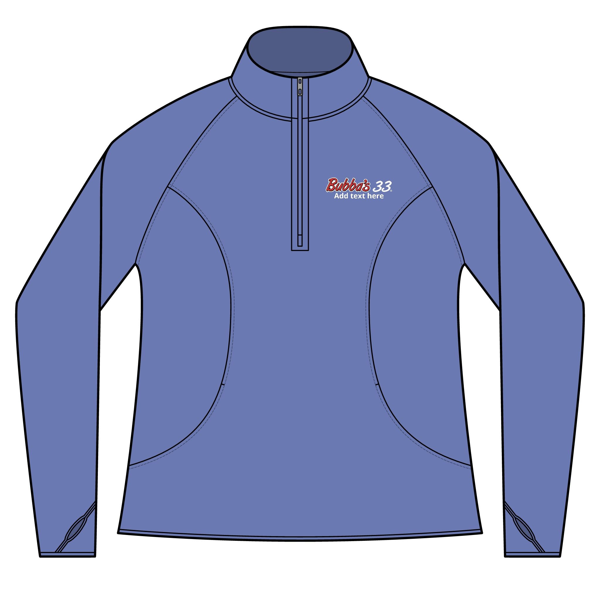 Bubba's 33 Women's Sport-Tek Sport-Wick Stretch 1/4-Zip Pullover
