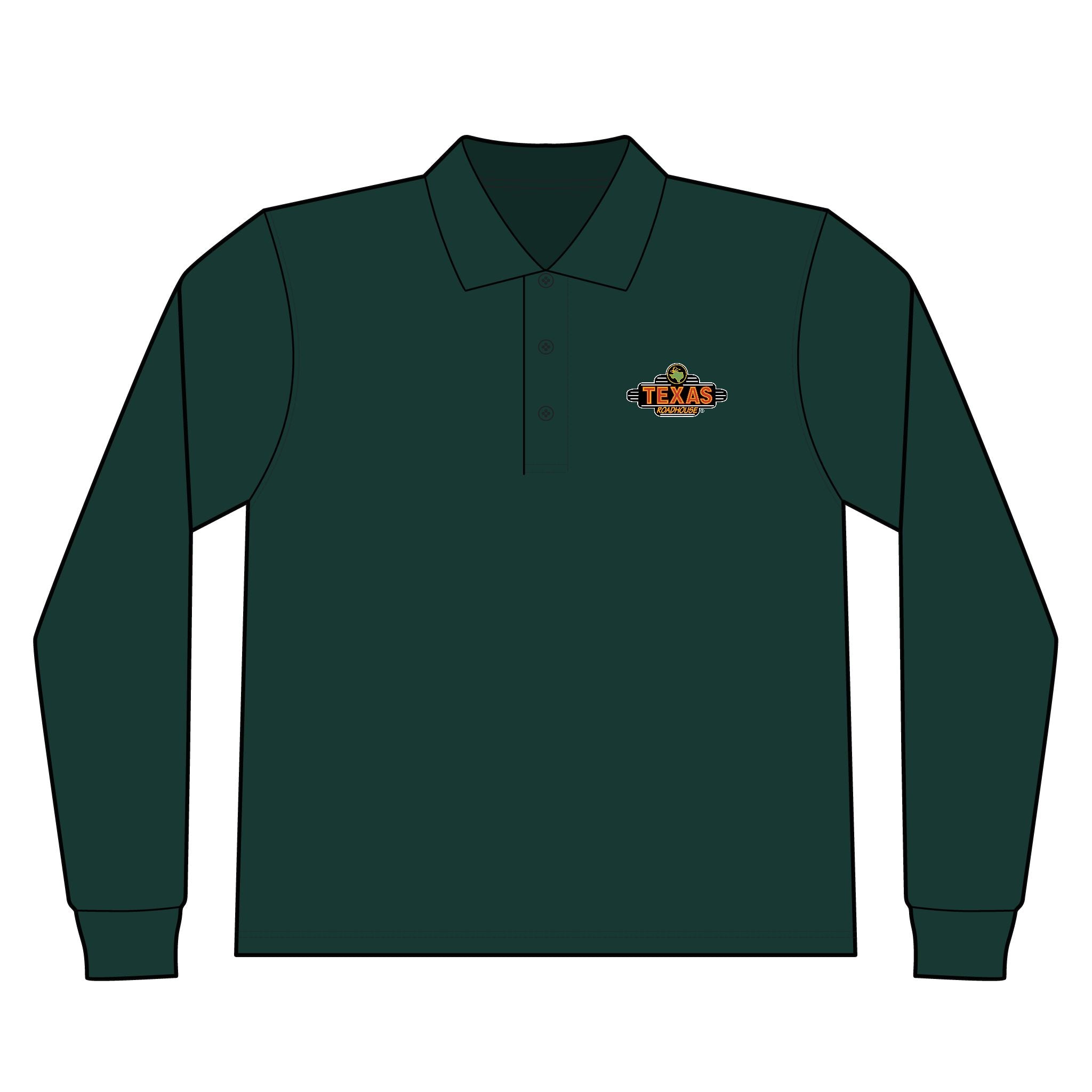 Texas Roadhouse Men's Silk Touch Long Sleeve Polo