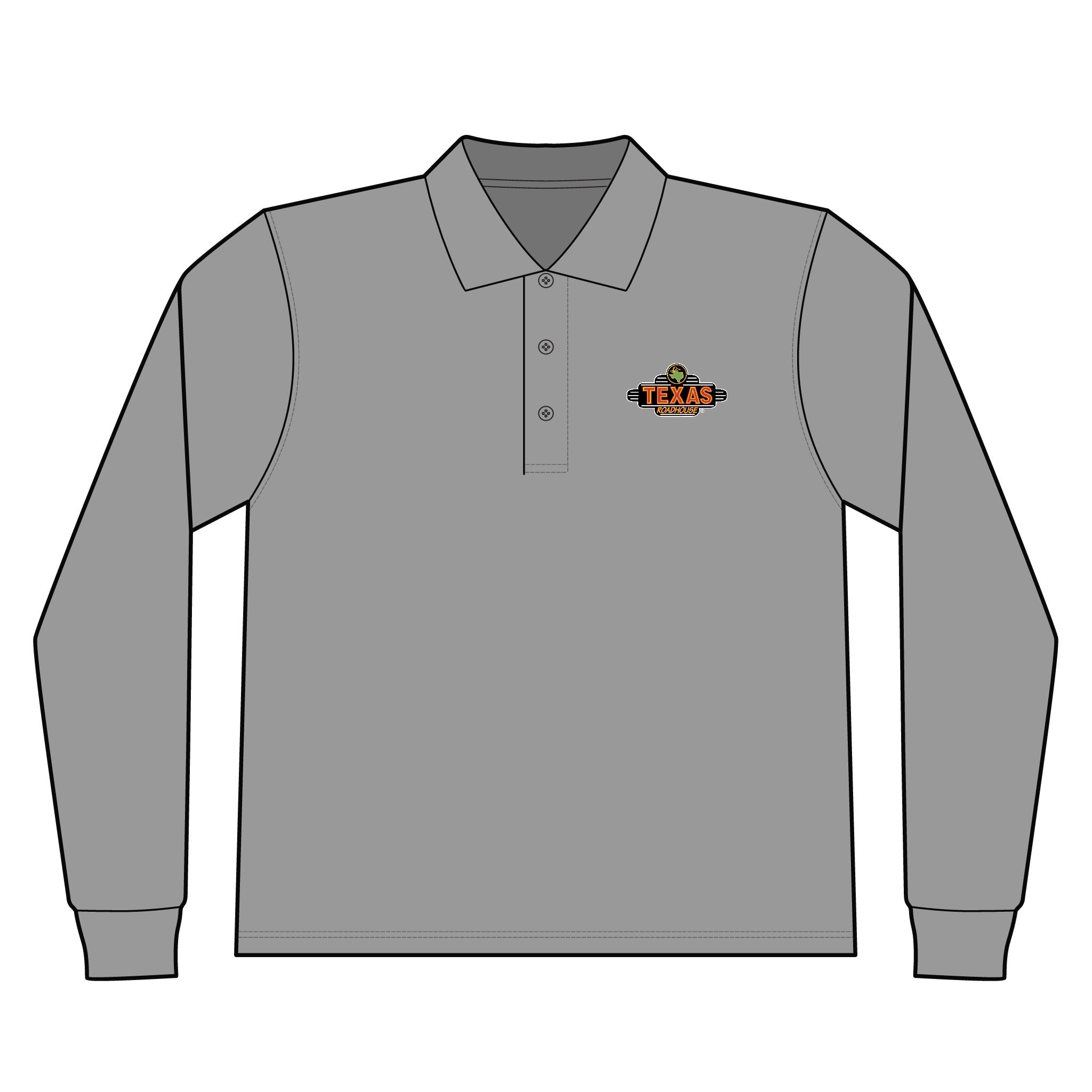 Texas Roadhouse Men's Silk Touch Long Sleeve Polo