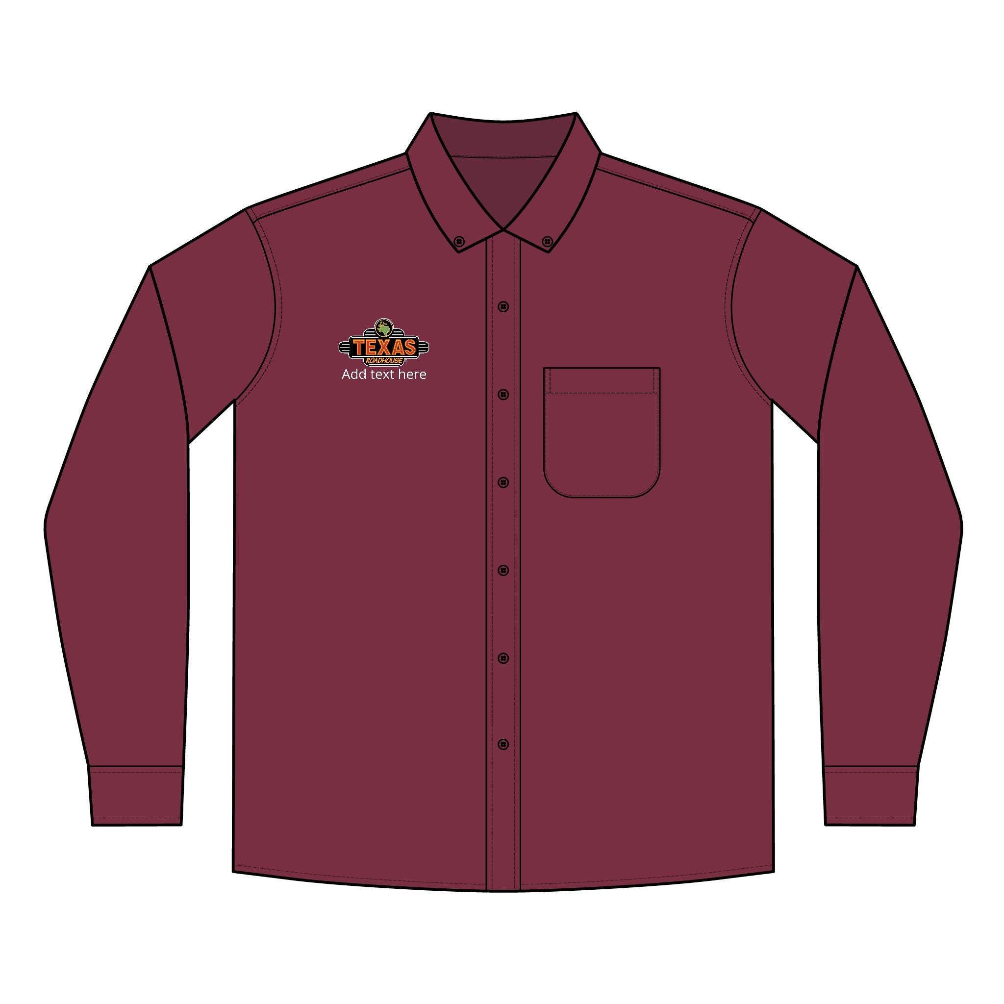 Texas Roadhouse Men's Port Authority Long Sleeve SuperPro React Shirt