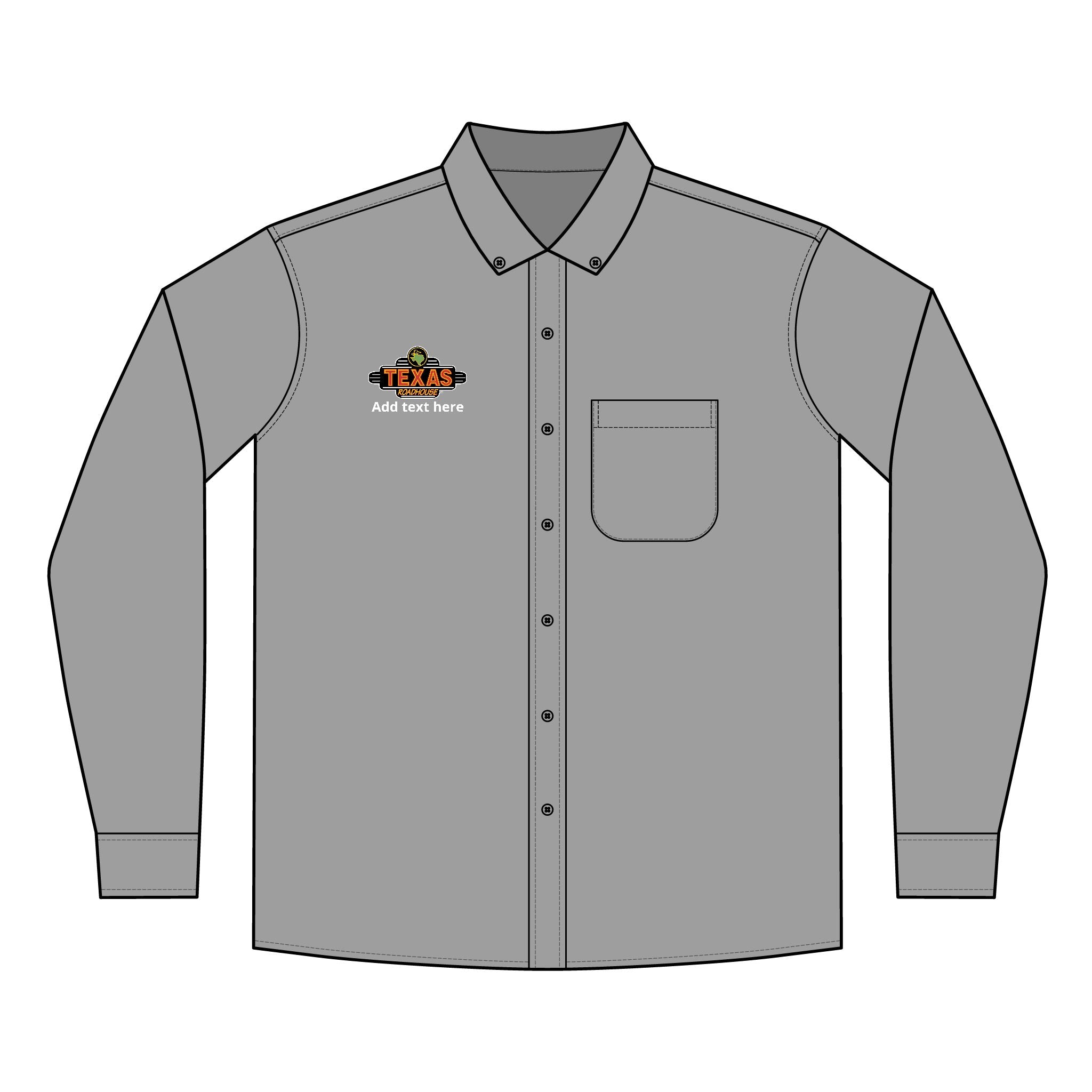 Texas Roadhouse Men's Port Authority Long Sleeve SuperPro React Shirt