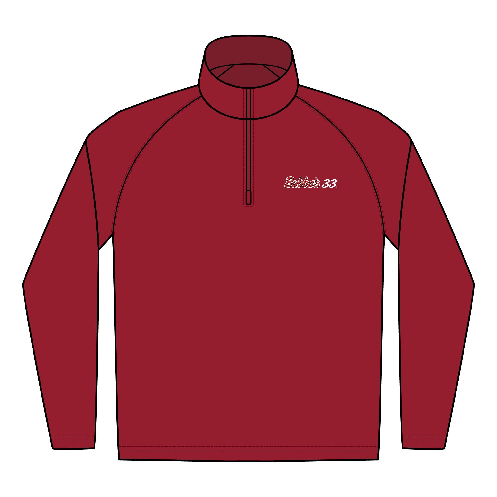 Bubba's 33 Men's Sport-Tek Sport-Wick Stretch 1/4-Zip Pullover