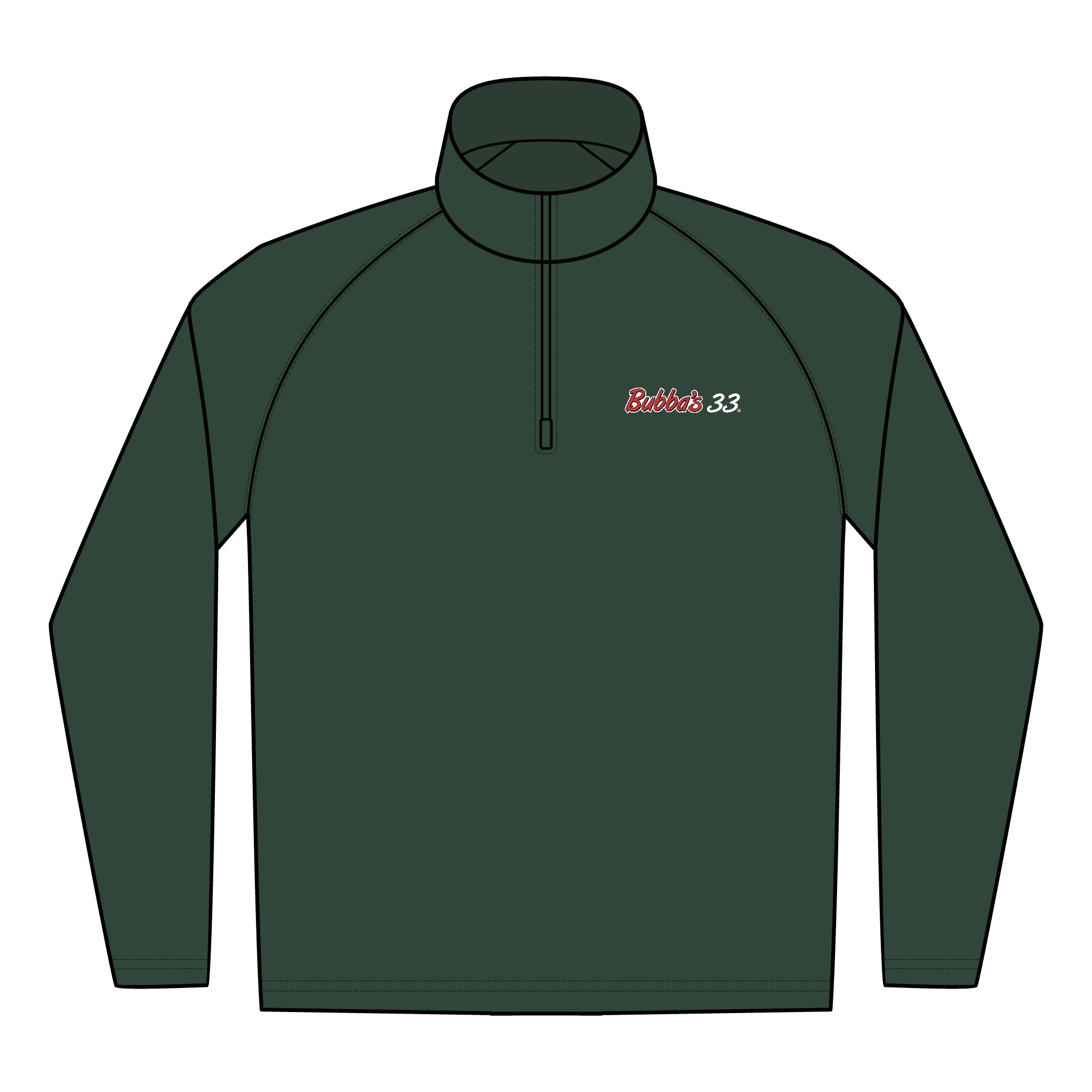 Bubba's 33 Men's Sport-Tek Sport-Wick Stretch 1/4-Zip Pullover