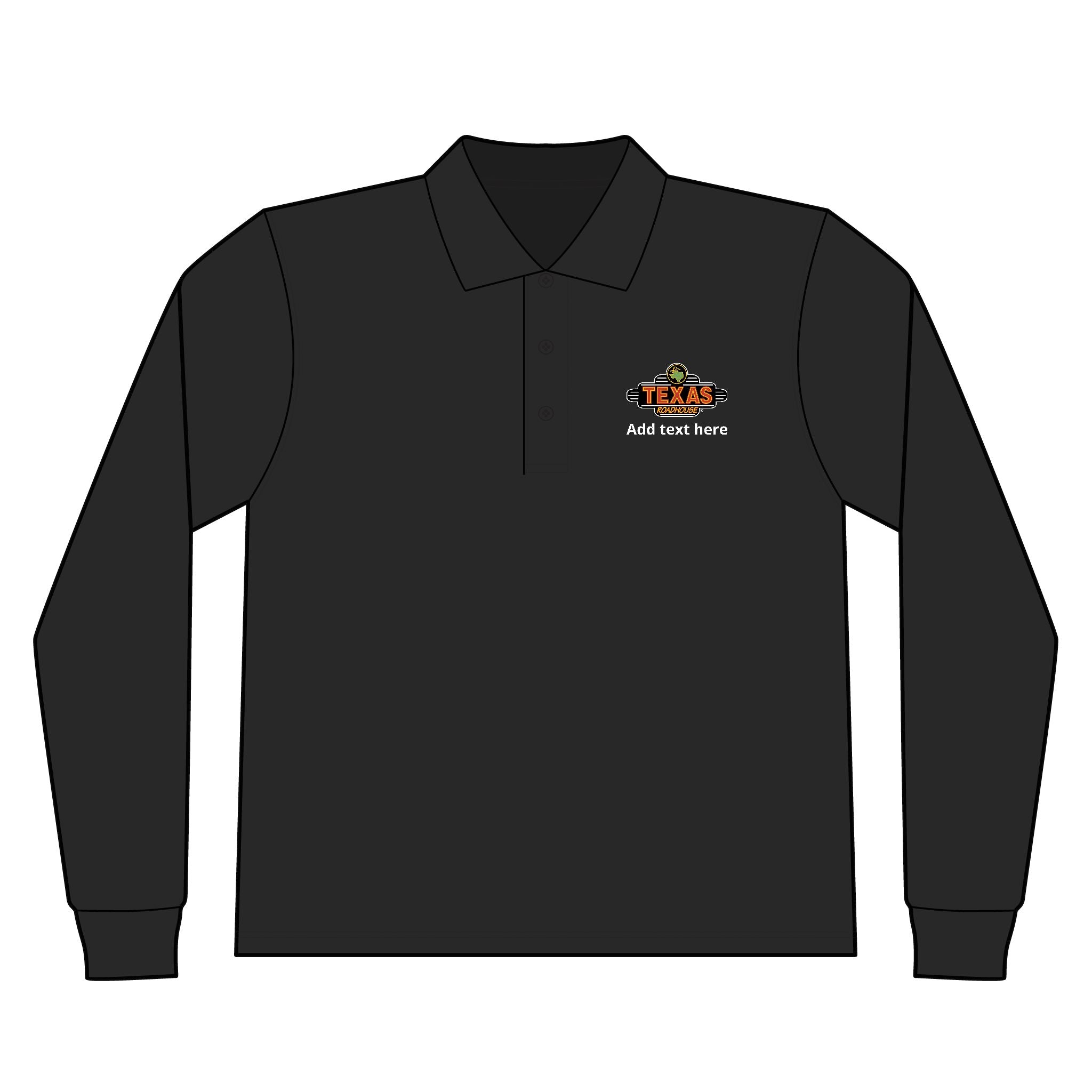 Texas Roadhouse Men's Silk Touch Long Sleeve Polo