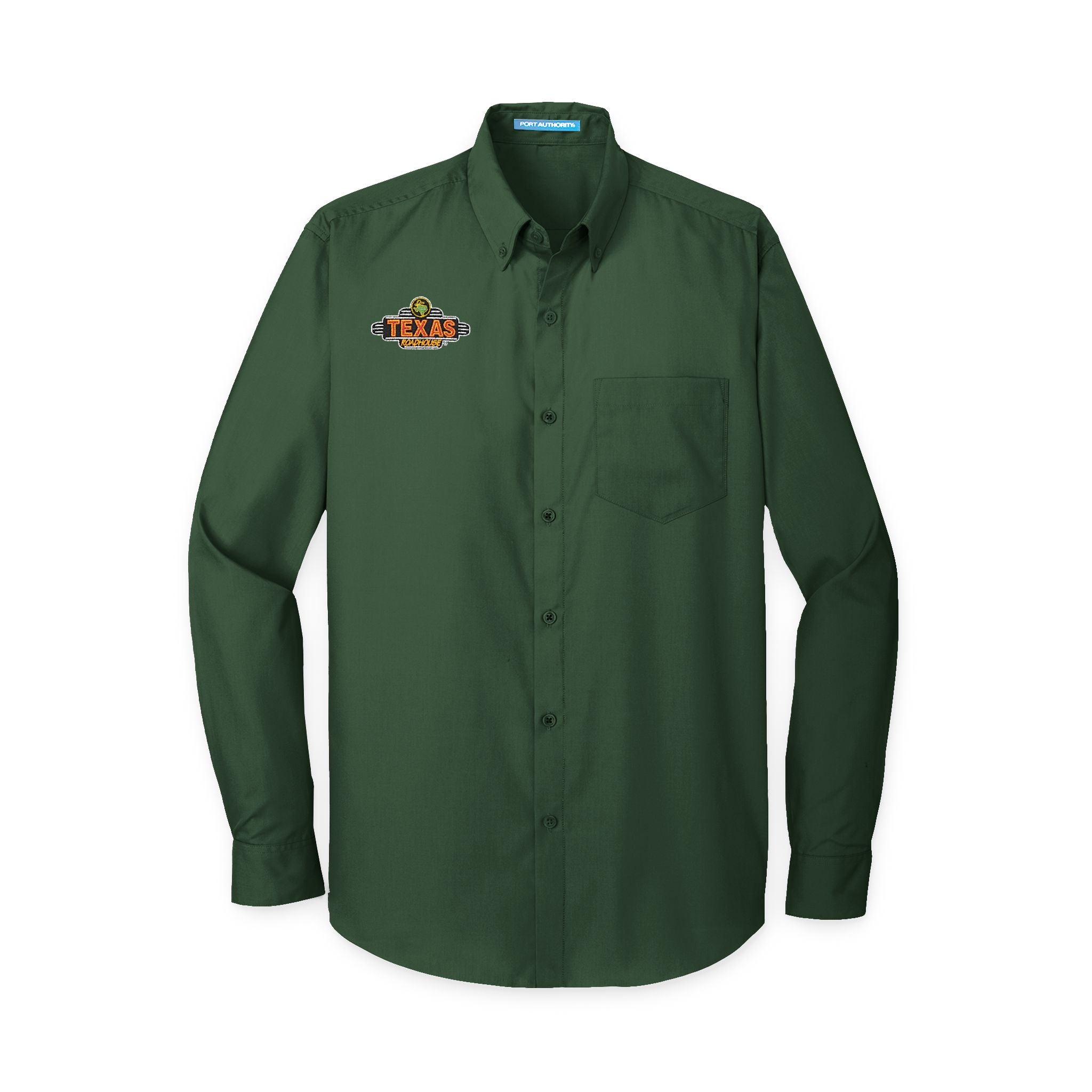Texas Roadhouse Men's Port Authority Long Sleeve Carefree Poplin Shirt