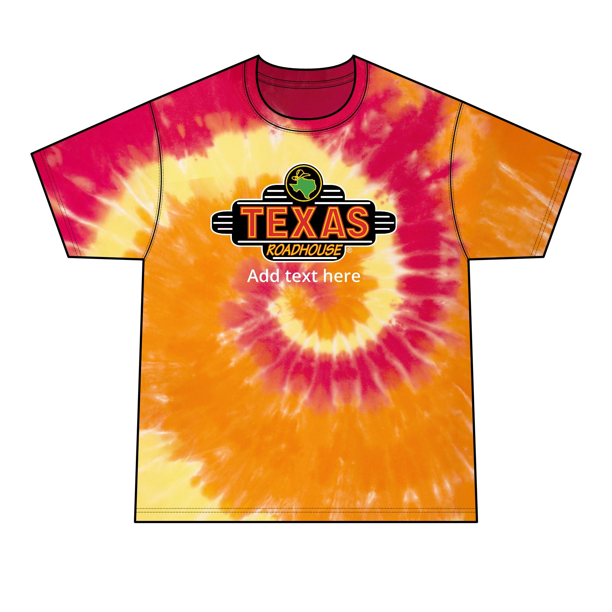 Texas Roadhouse Black Tie-Dye T-Shirt