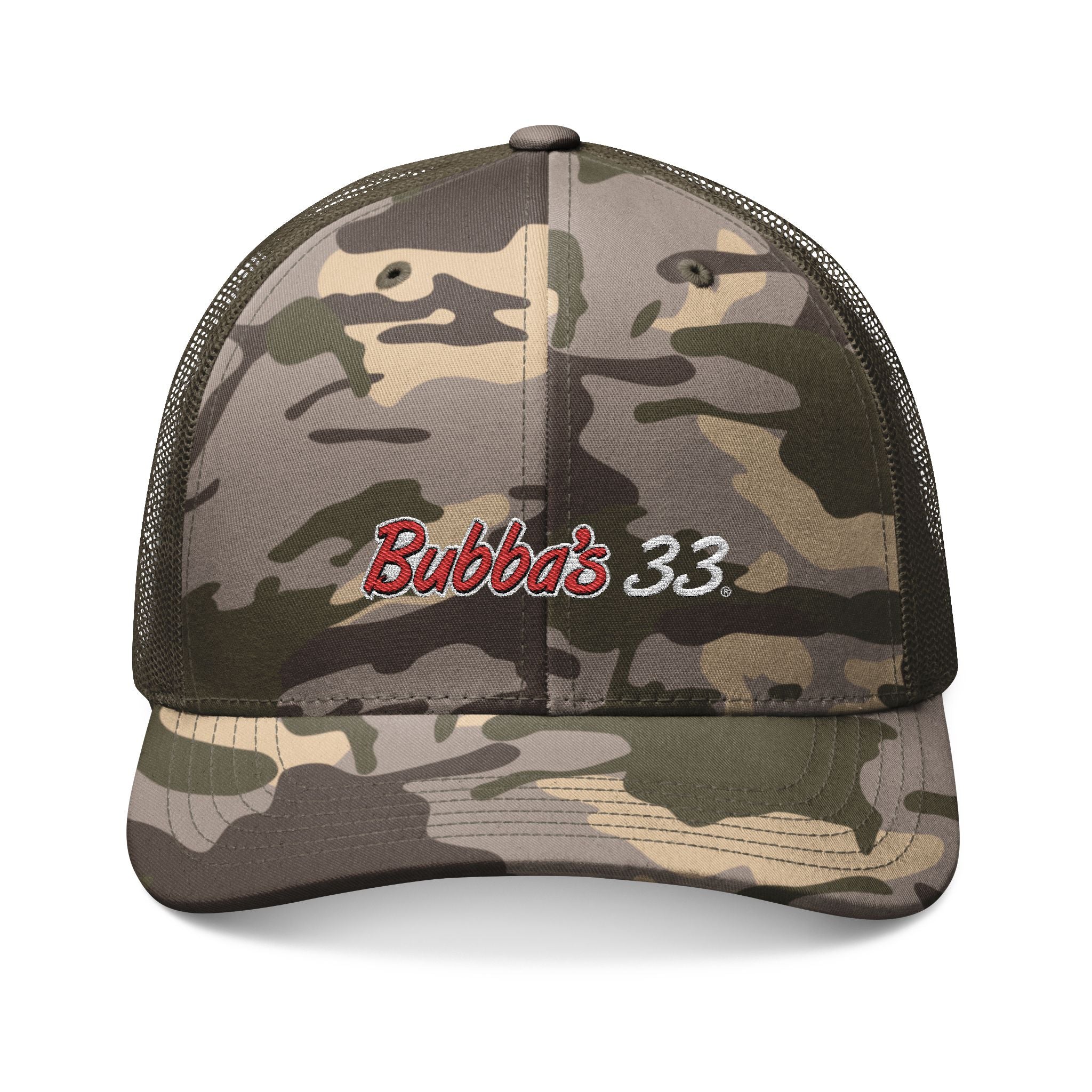 Bubba's 33 OTTO CAP® Camouflage 6 Panel Low Profile Mesh Back Trucker Hat