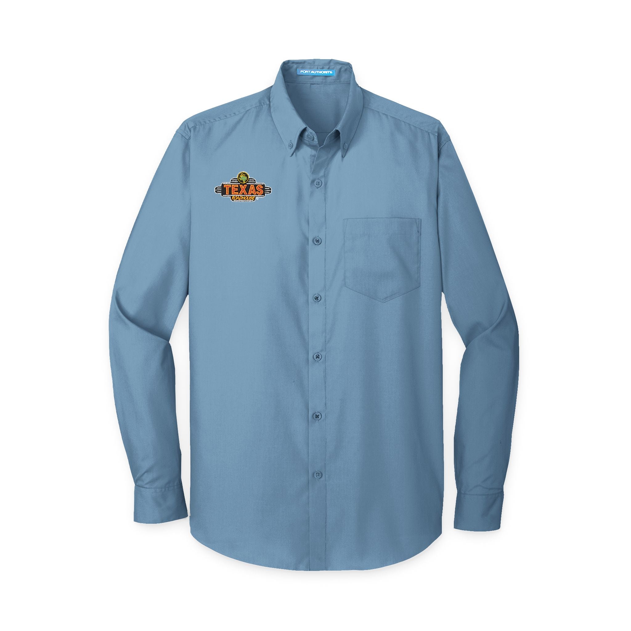 Texas Roadhouse Men's Port Authority Long Sleeve Carefree Poplin Shirt