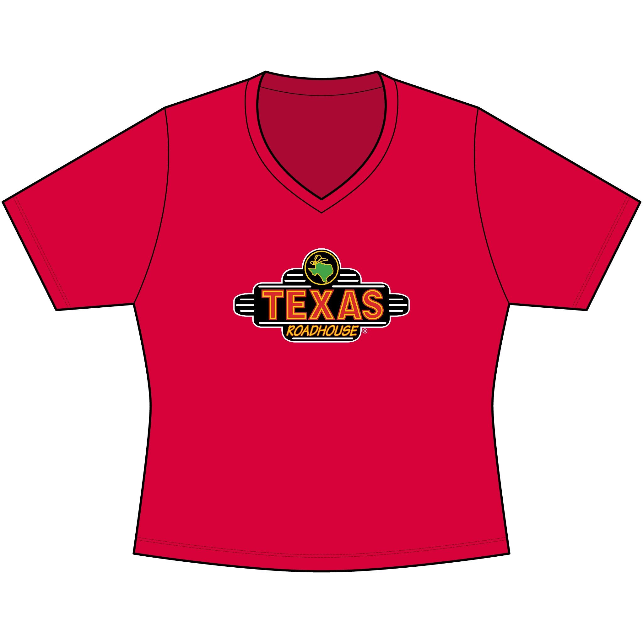 Texas Roadhouse Sport-Tek Women's PosiCharge Competitor V-Neck Tee
