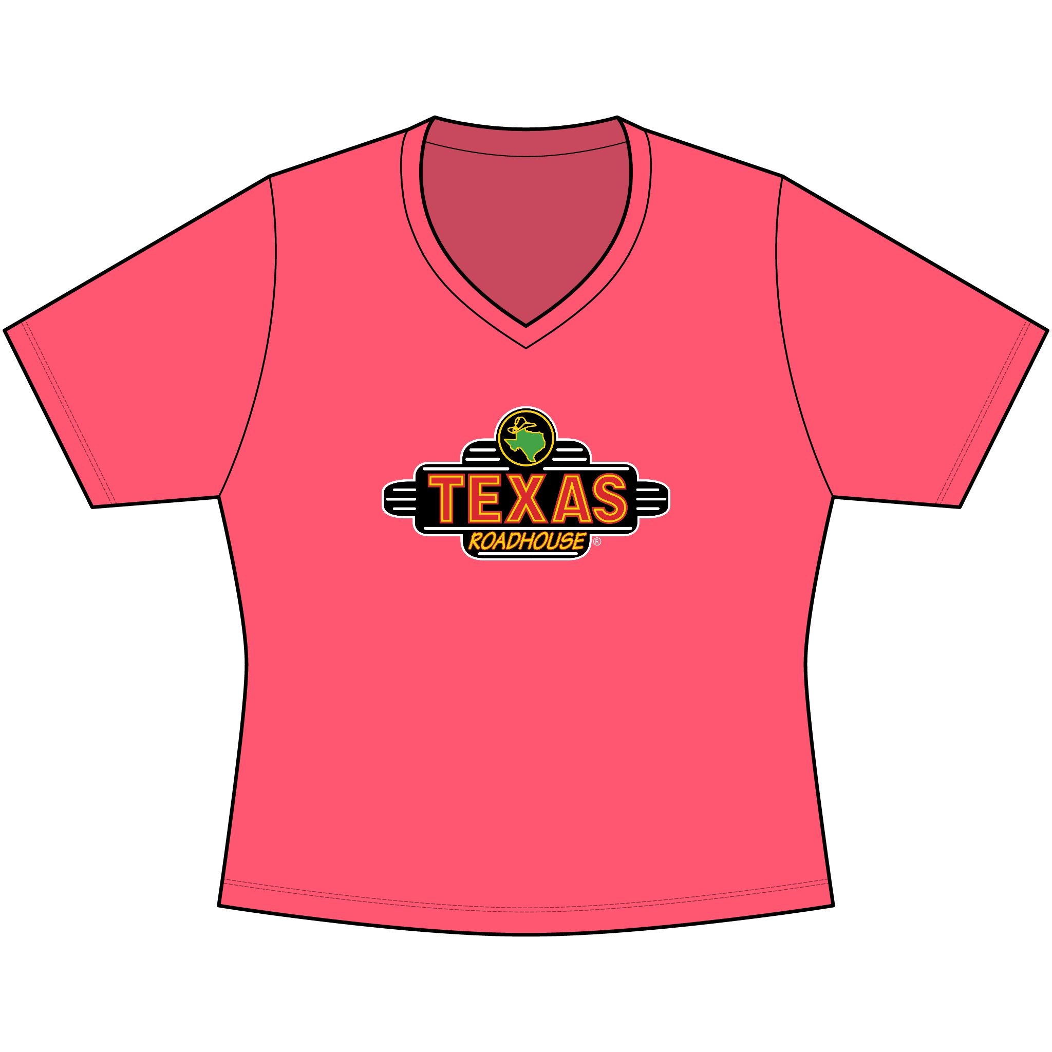 Texas Roadhouse Sport-Tek Women's PosiCharge Competitor V-Neck Tee