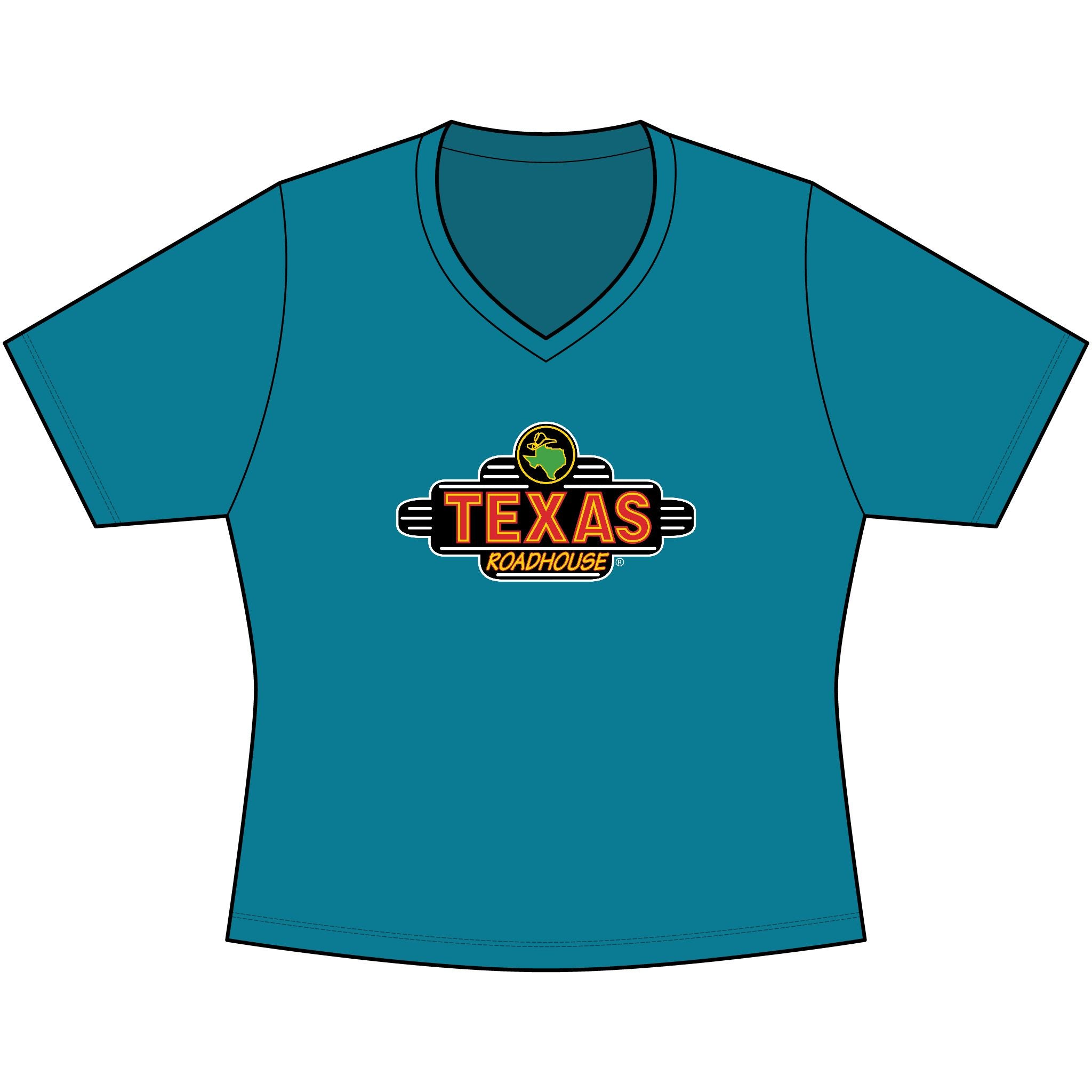 Texas Roadhouse Sport-Tek Women's PosiCharge Competitor V-Neck Tee