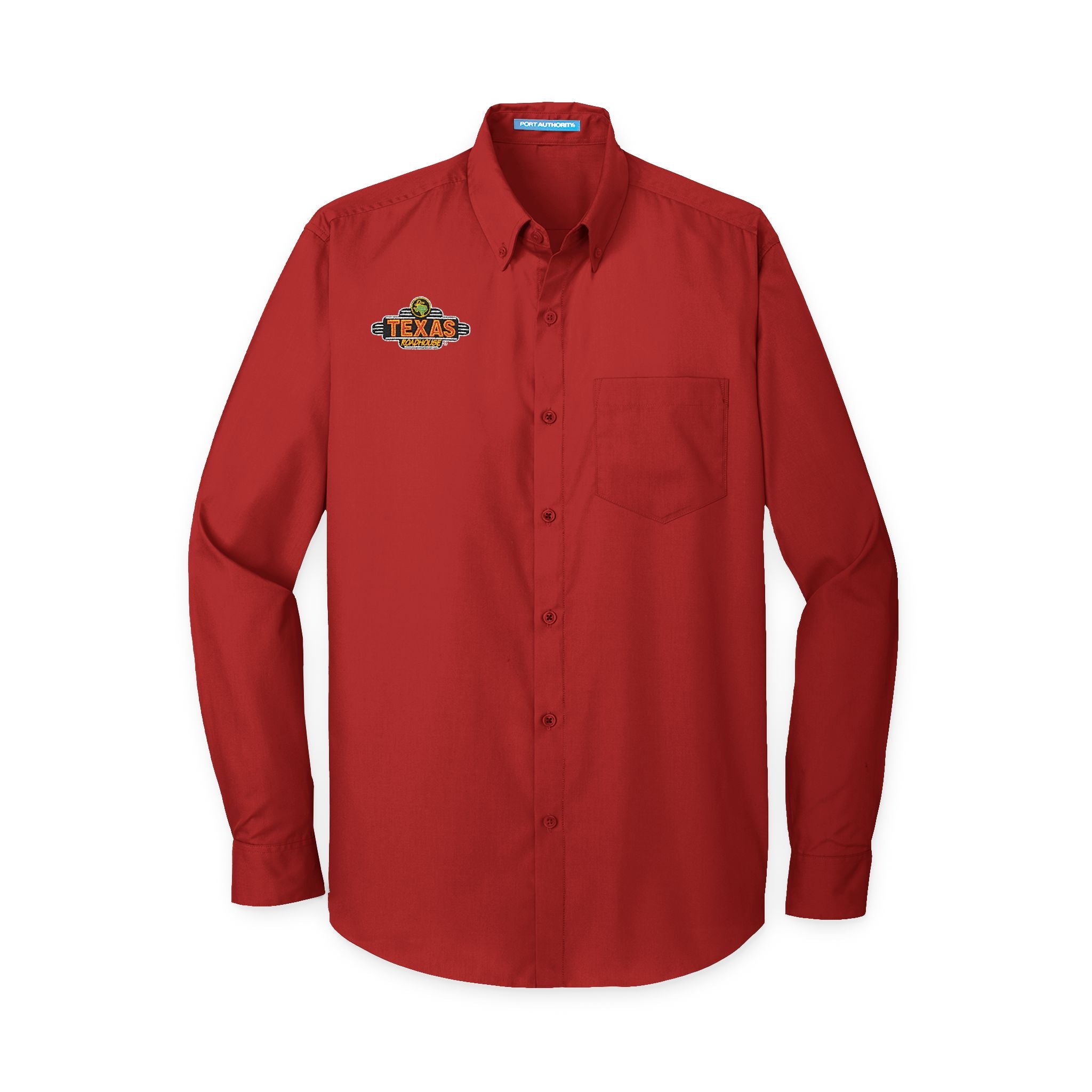Texas Roadhouse Men's Port Authority Long Sleeve Carefree Poplin Shirt