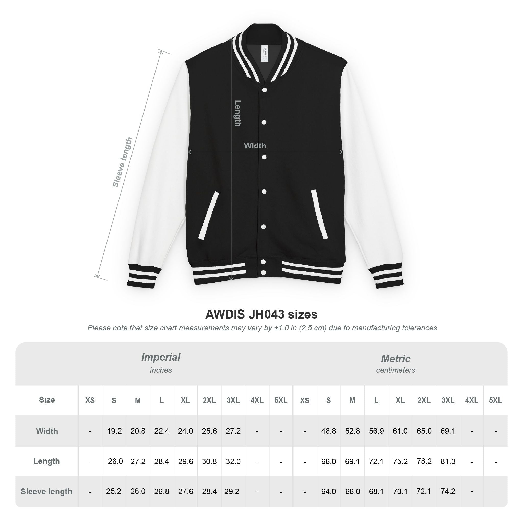 Bubba's 33 Unisex Heavyweight Letterman Jacket
