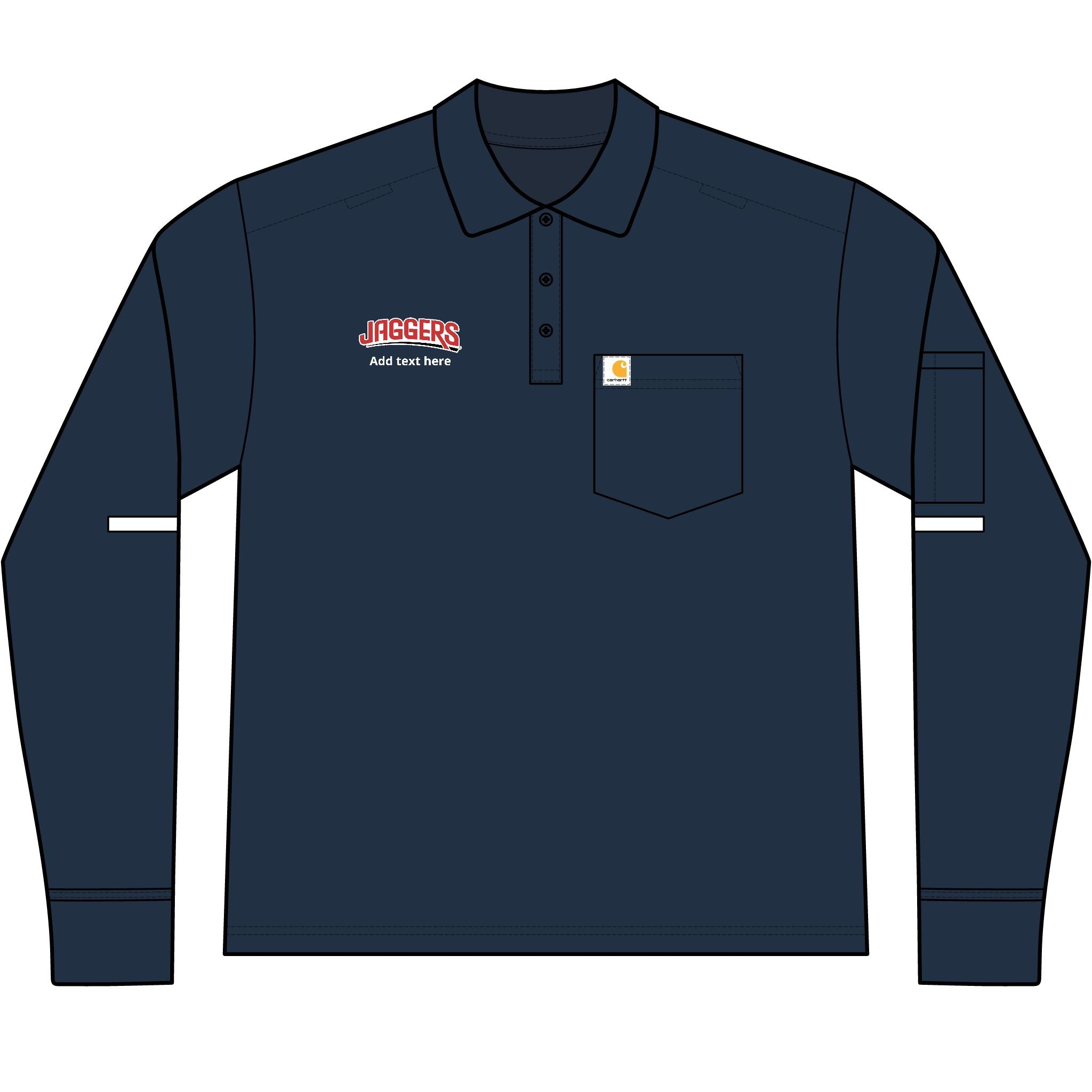 Jaggers Carhartt Rugged Flex Men's Heavyweight Long Sleeve Polo