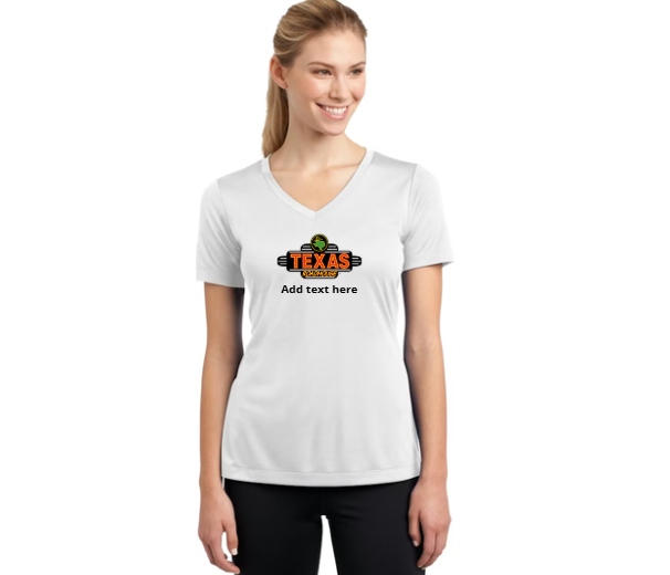 Texas Roadhouse Sport-Tek Women's PosiCharge Competitor V-Neck Tee