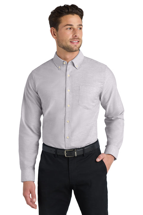 Texas Roadhouse Men's Port Authority Long Sleeve SuperPro Oxford Shirt