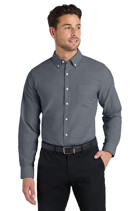 Texas Roadhouse Men's Port Authority Long Sleeve SuperPro Oxford Shirt