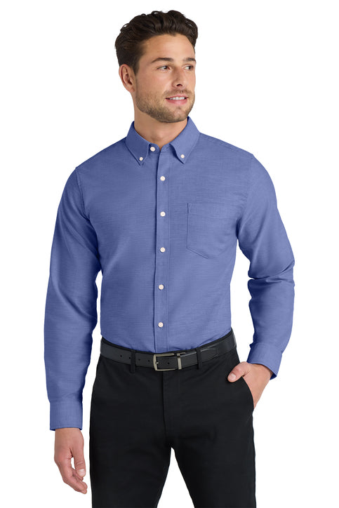 Texas Roadhouse Men's Port Authority Long Sleeve SuperPro Oxford Shirt