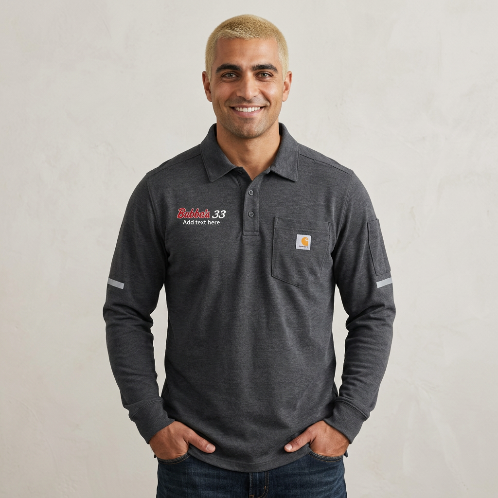 Bubba's 33 Carhartt Rugged Flex Men's Heavyweight Long Sleeve Polo