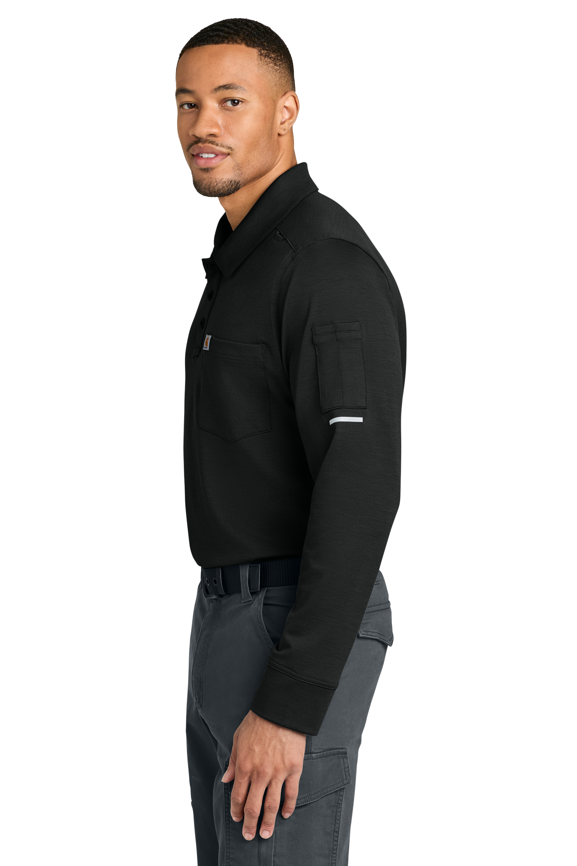 Jaggers Carhartt Rugged Flex Men's Heavyweight Long Sleeve Polo