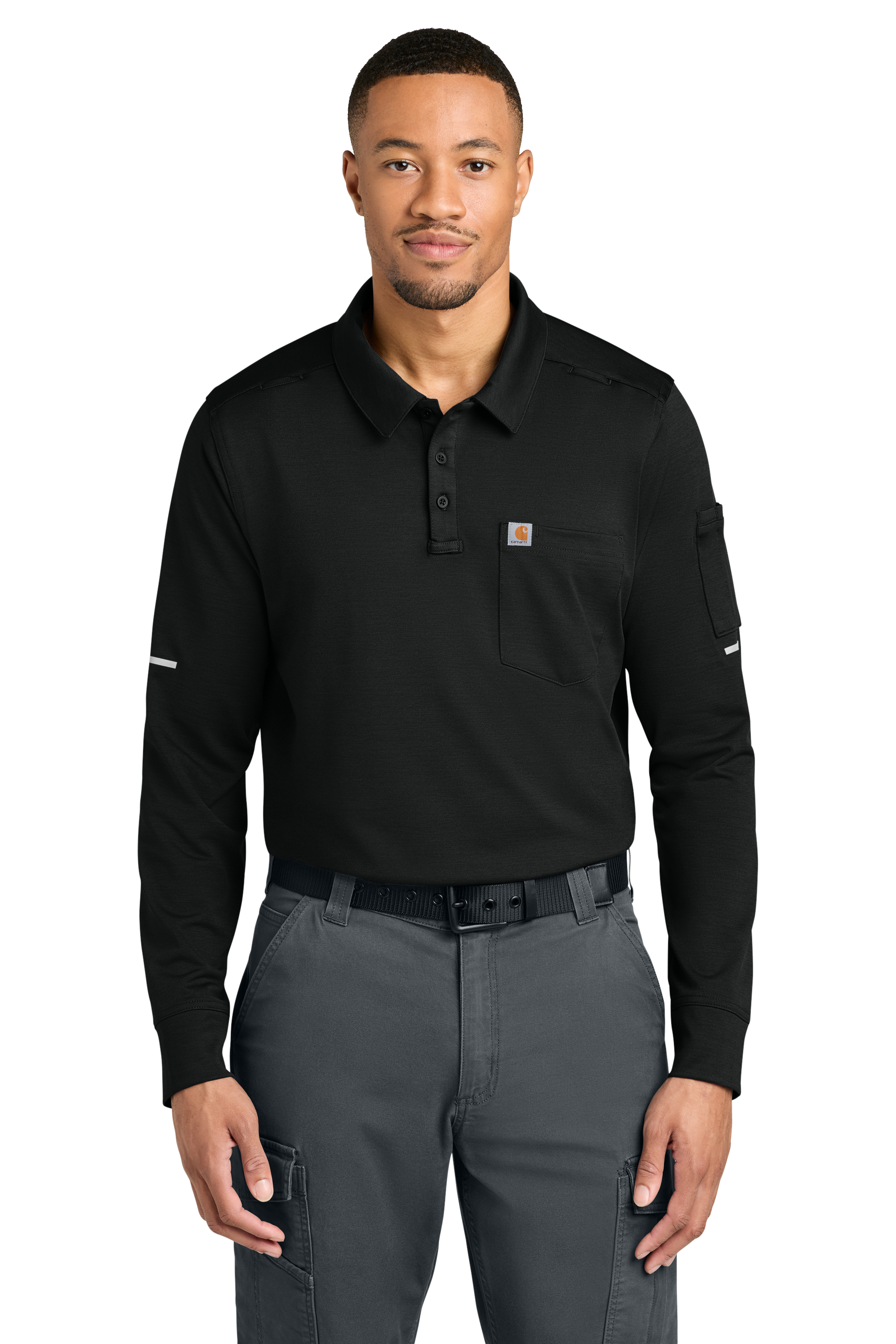 Jaggers Carhartt Rugged Flex Men's Heavyweight Long Sleeve Polo